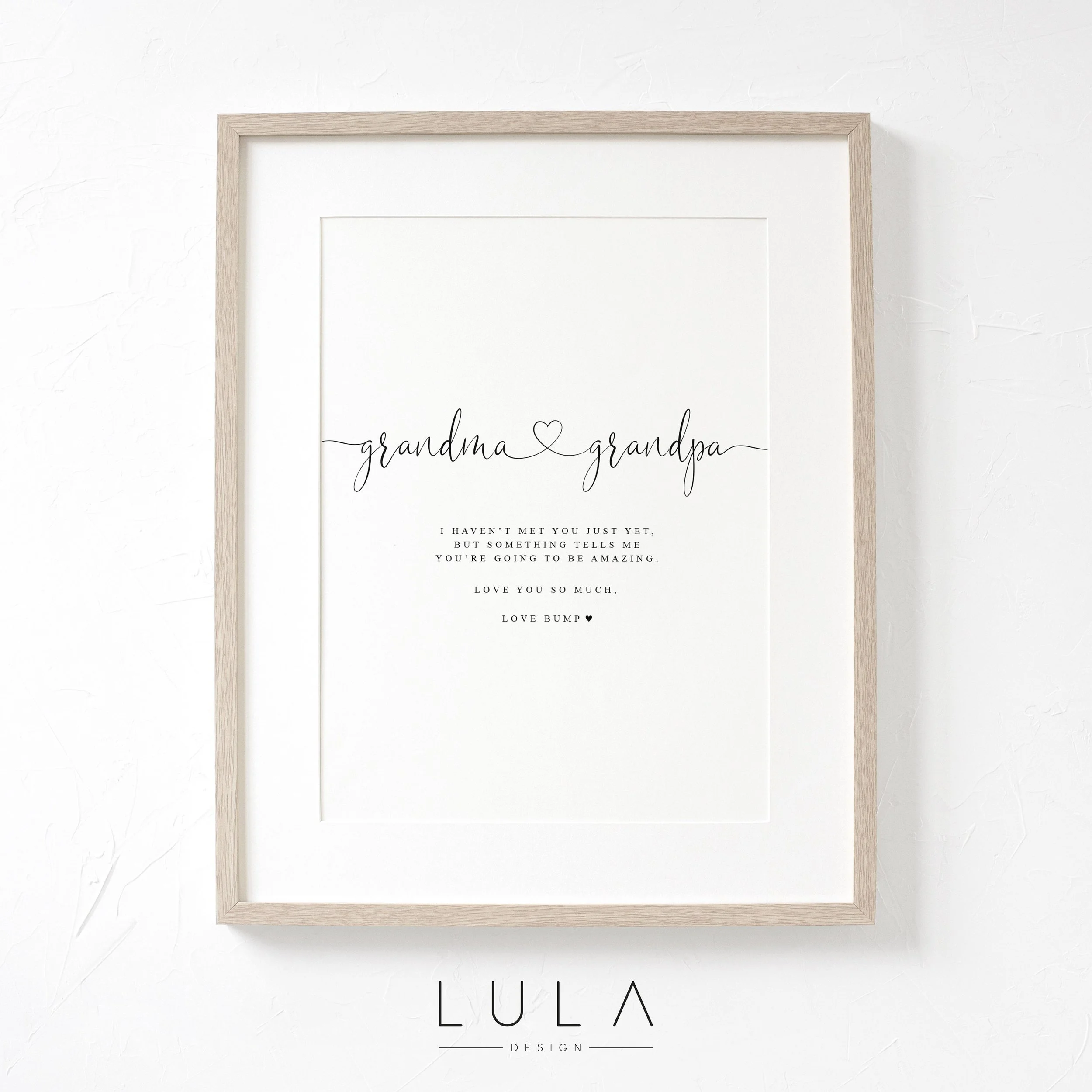 GRANDMA and GRANDPA Love from Bump A4 or A5 PRINT, Pregnancy Announcement, Bump to Grandma & Grandpa, Christmas Gift, Grandparents to be