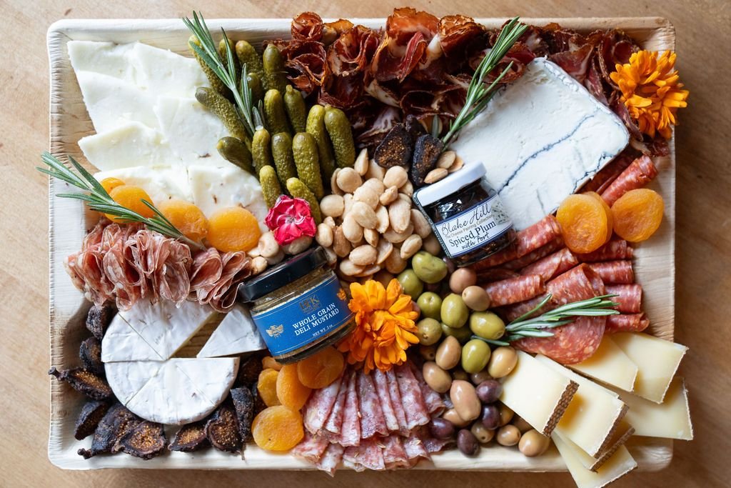 We&rsquo;re so lucky to have such a talented and creative farm shop team &mdash; their work speaks for itself! 
Our boards can feed anywhere from 5 to 20 people. Just give us 24 hours&rsquo; notice and we&rsquo;ll craft the perfect spread for your ga