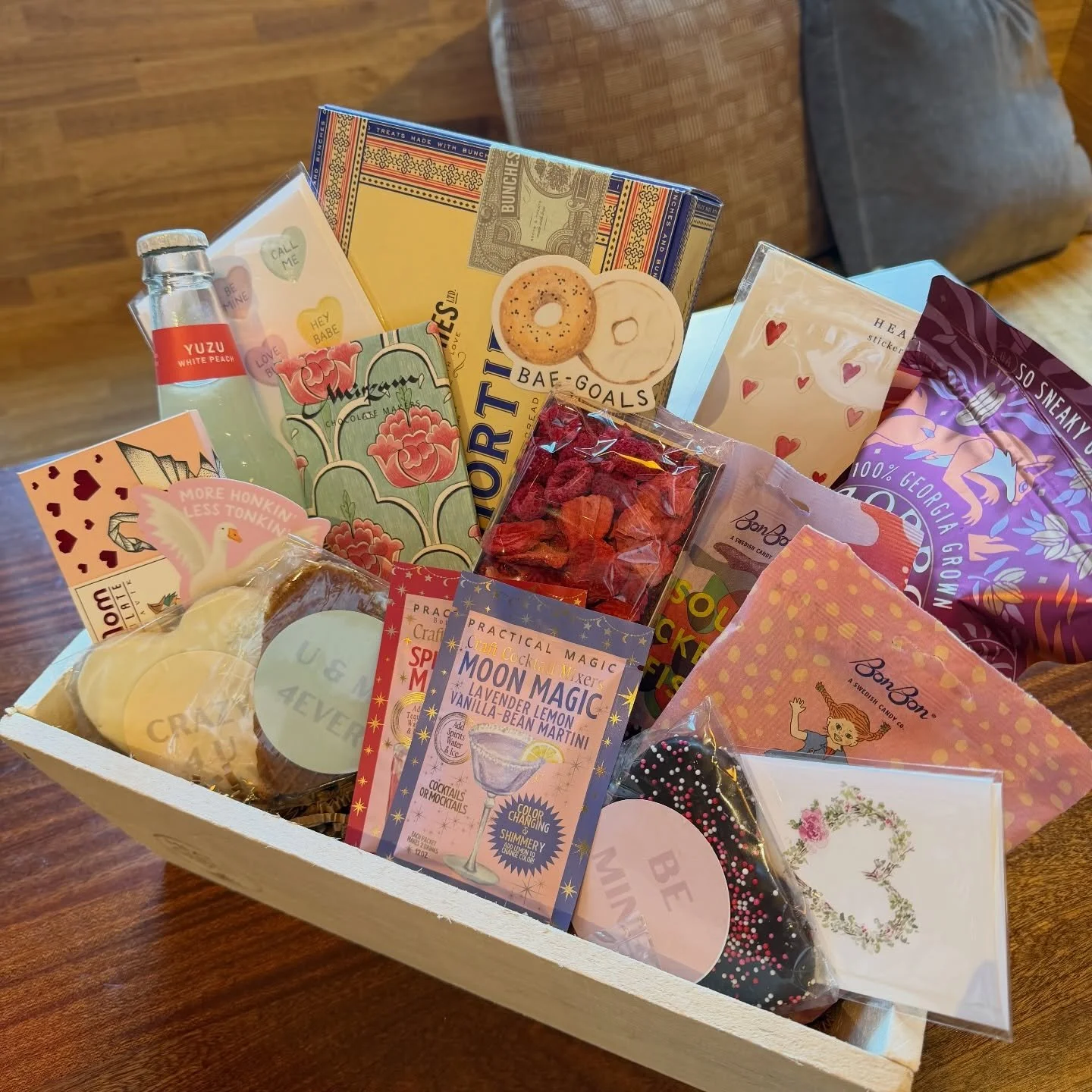 Roses are red, snacks are elite. 🌹
Handpicked treats, heartfelt touches, and just enough sweetness to make someone&rsquo;s day. 
Call us to place an order for a custom valentine&rsquo;s gift basket or meat &amp; cheese board. &hearts;️