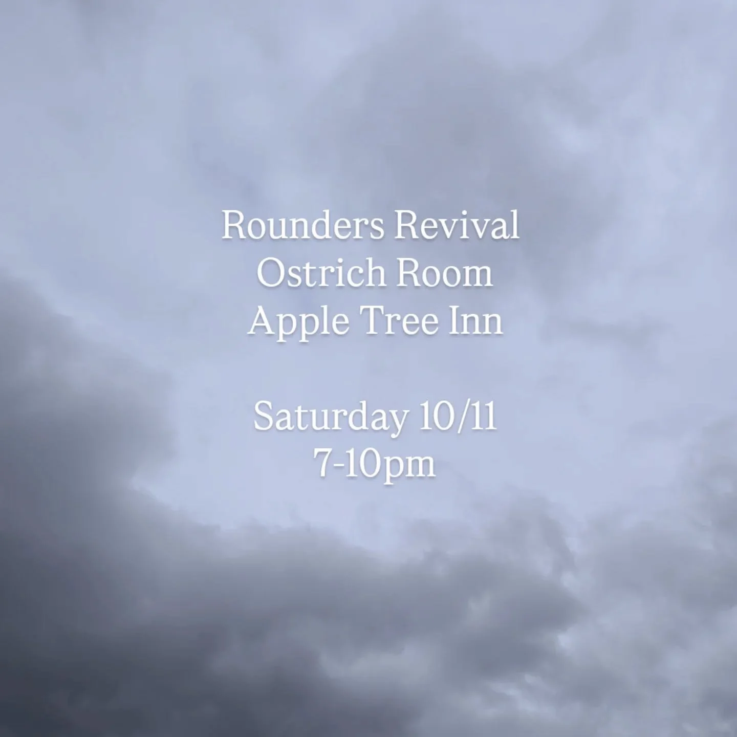 come on out for the calm before the storm 
TONIGHT
@appletreeinn 
7-10pm