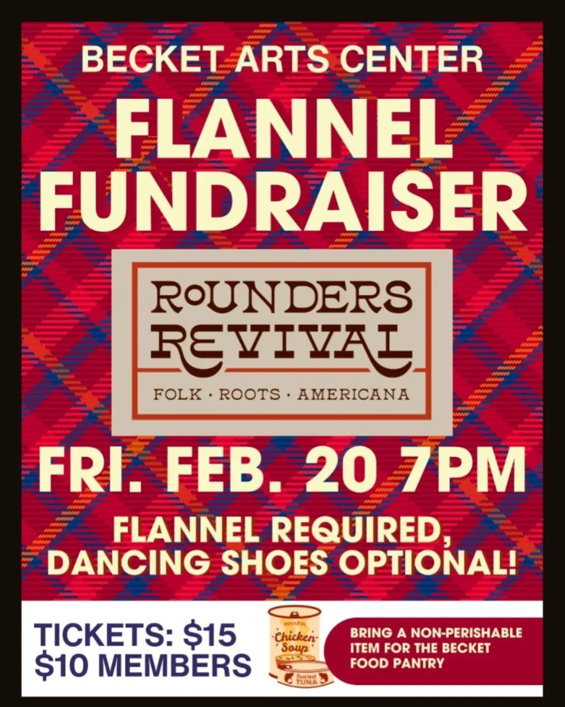 Warm up your February and join us at the Becket Arts Center for an evening of fun, friendship, and fundraising! Your ticket purchase supports the Becket Arts Center to keep their doors open year-round for programming that helps us all create, inspire