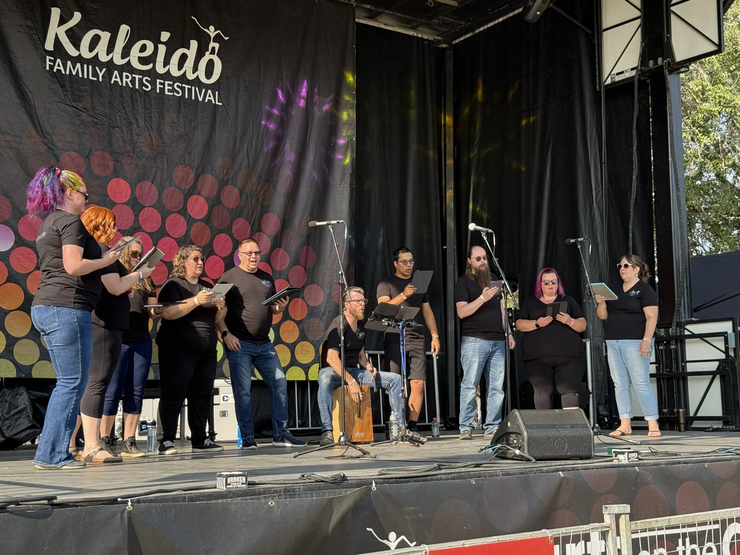 leading the Silver Studios Singers
Kaleido Family Arts Festival 2025
118 ave - Edmonton