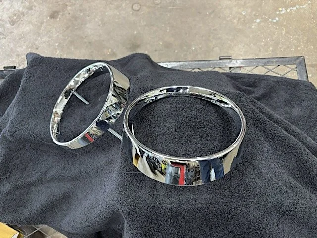 1967-1973 NEW chrome tail light ring SET!