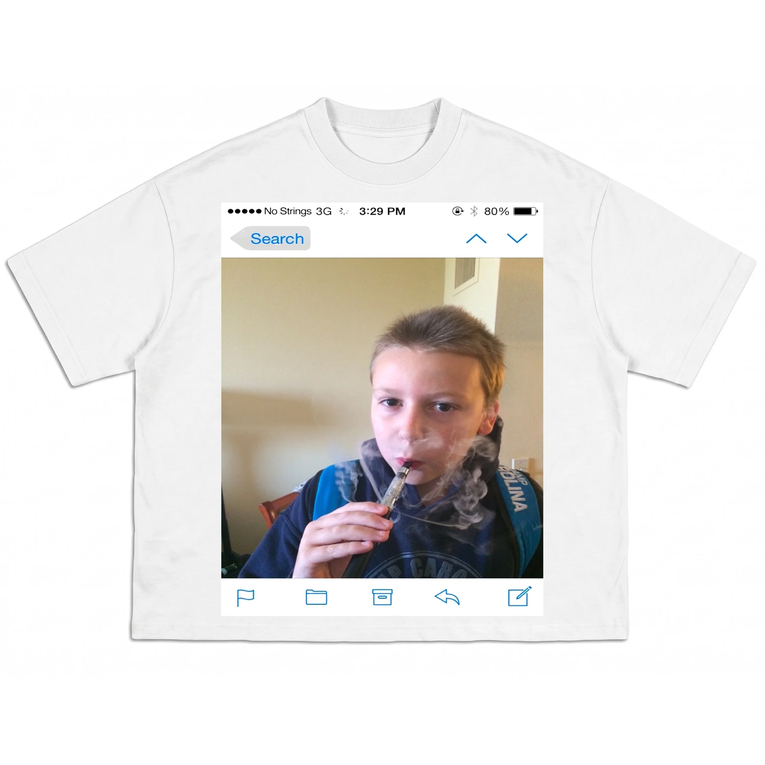 NoStringsHenryTeeWhiteFront.jpeg