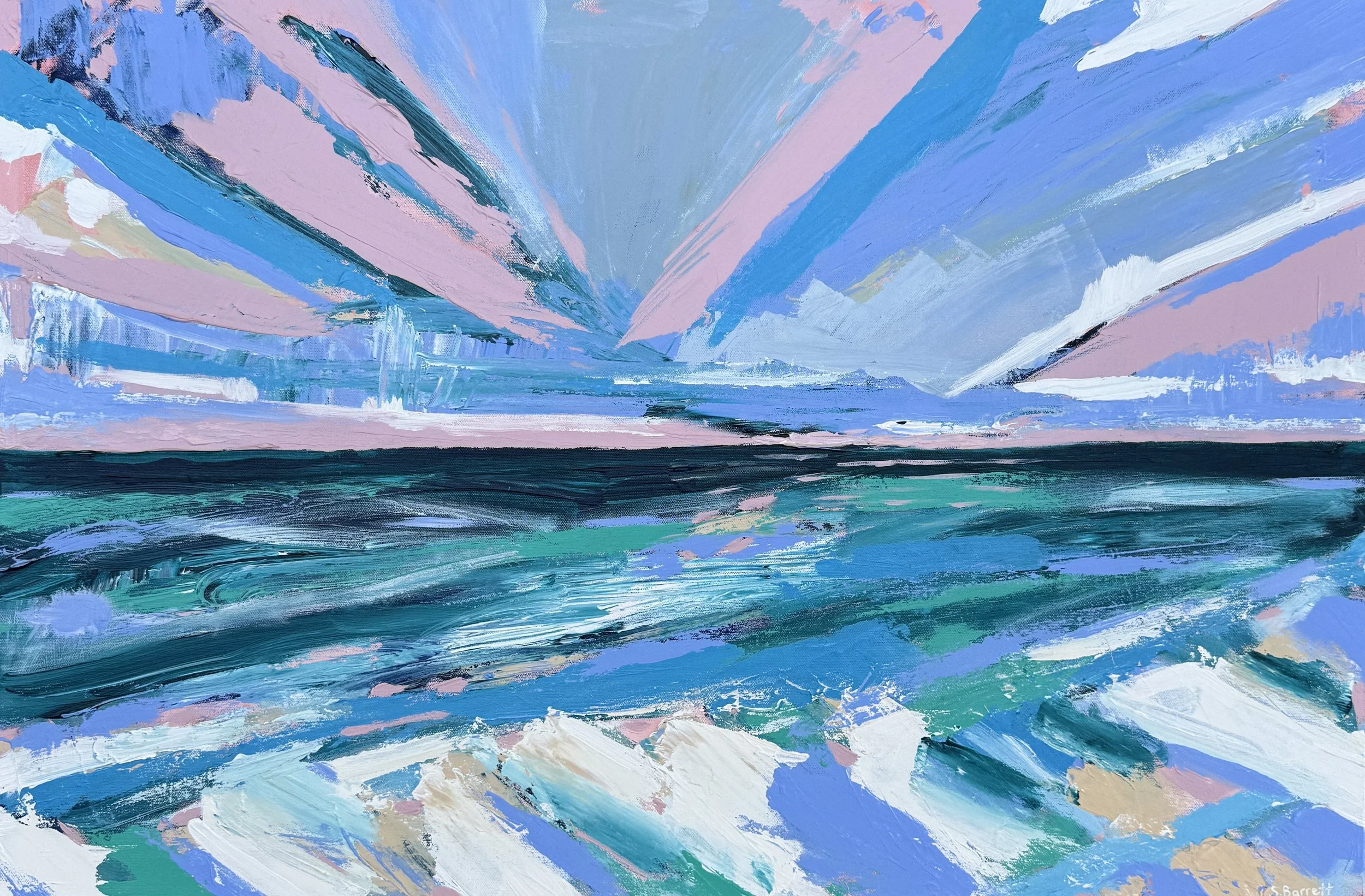 Saltwater / acrylic on canvas / 91.5 x 61cm / 2026 / Available as a Staff Picks on www.bluethumb.com.au