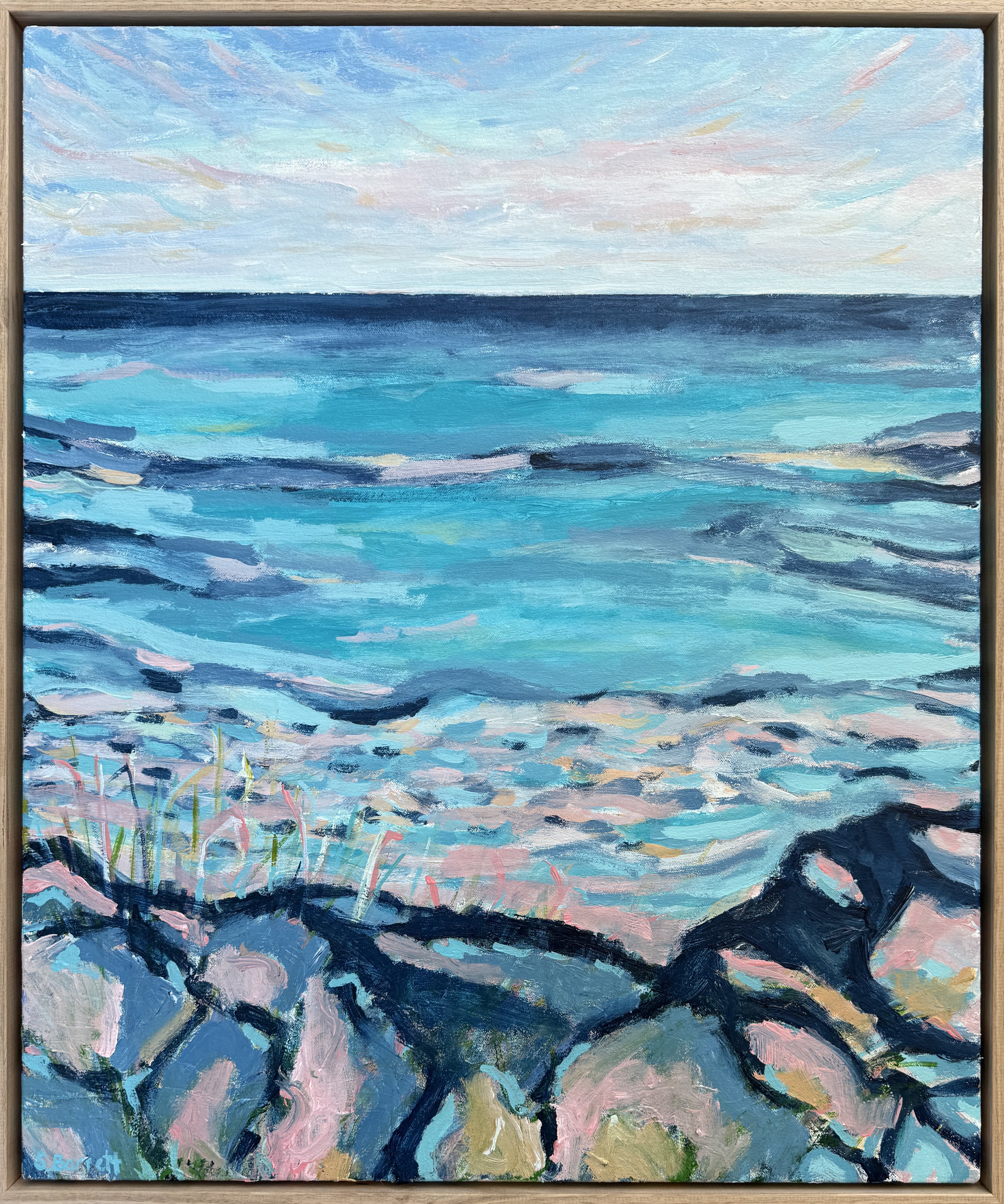 A Moment In Time II / acrylic on canvas, oak frame / 53 x 63cm / 2025 / Available soon