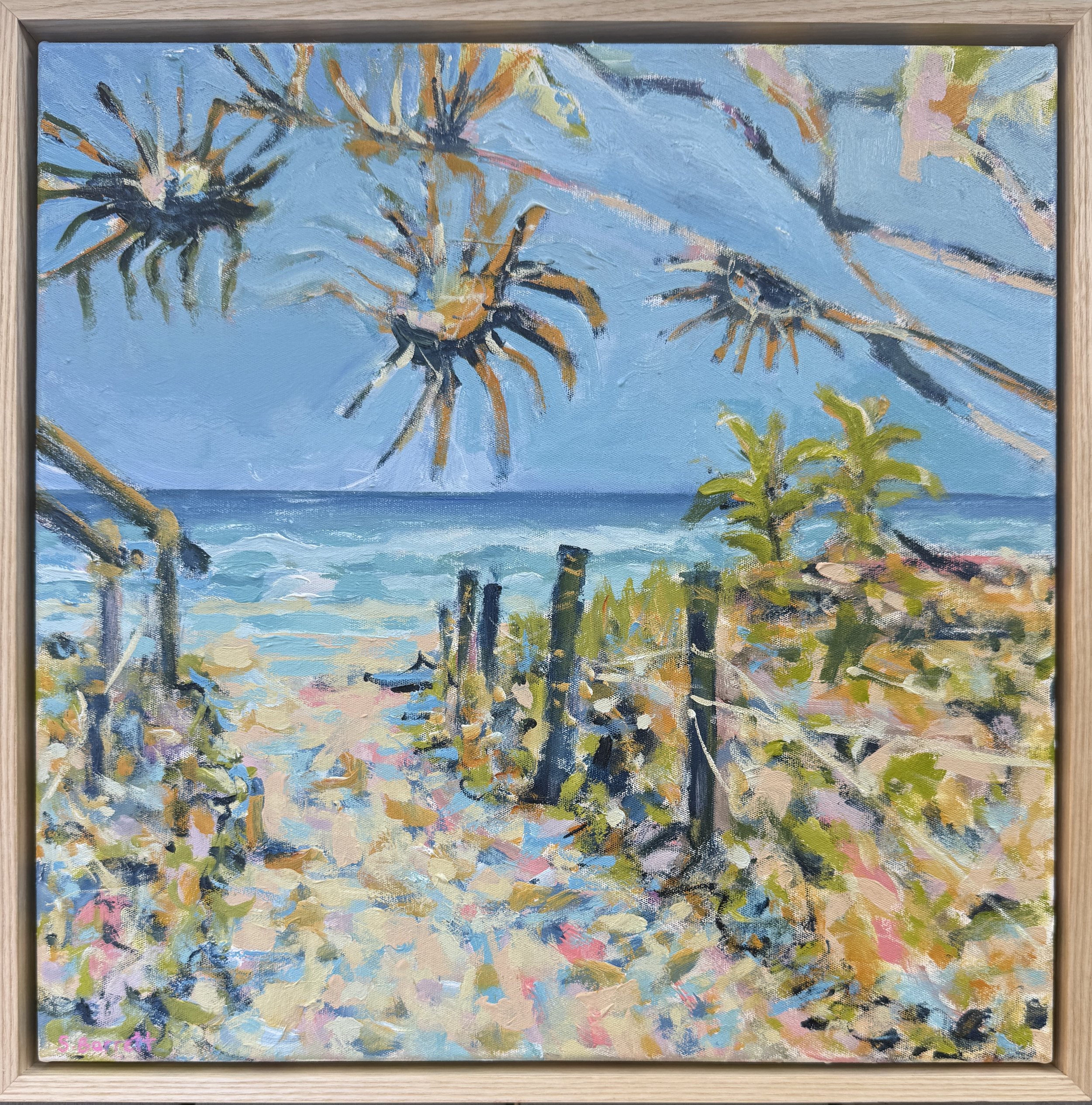 Catching Moments V / acrylic on canvas, American ash frame / 33 x 33cm / 2025 / available soon