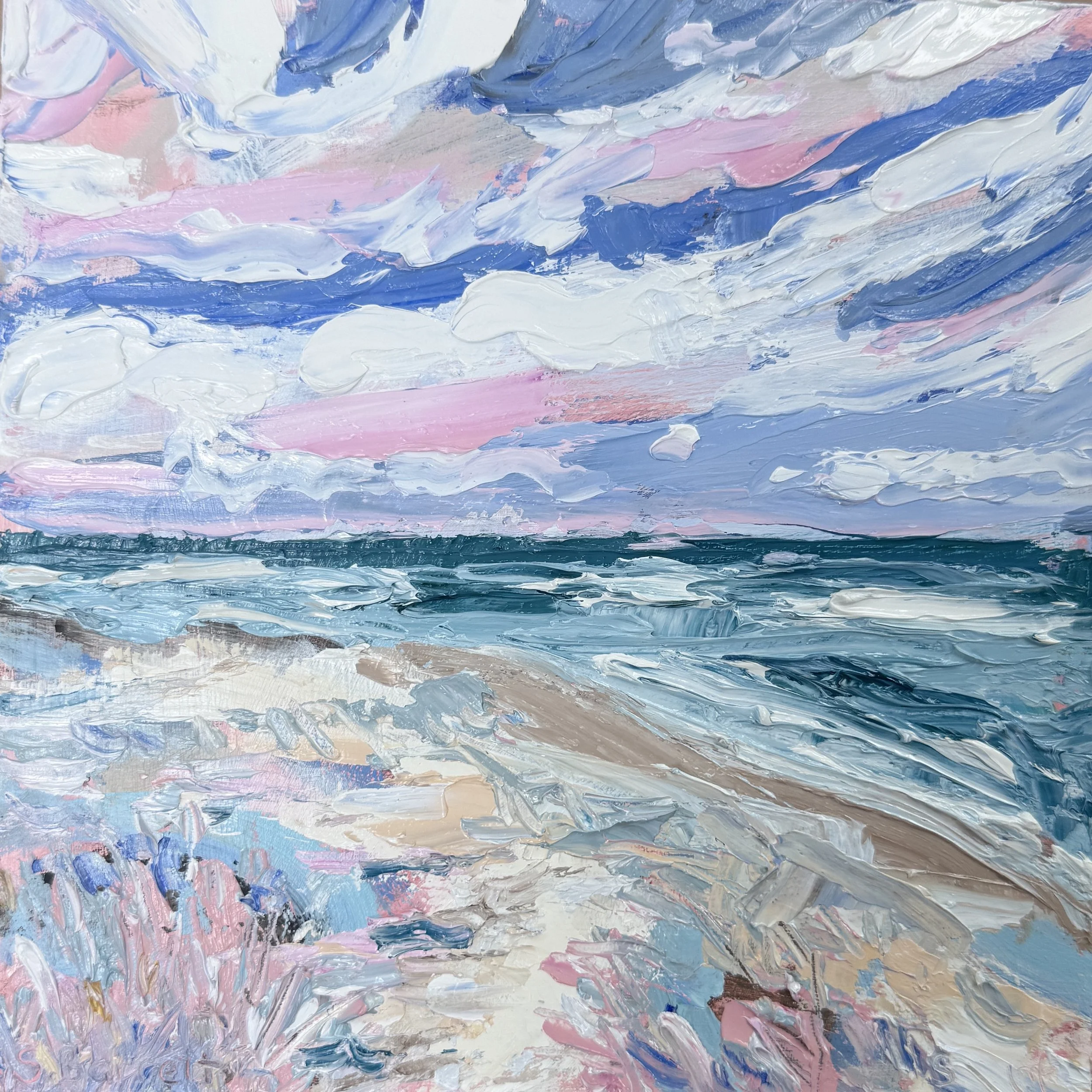 Beach Path / oil on cradled board / 20 x 20cm / 2025 / Coming Soon