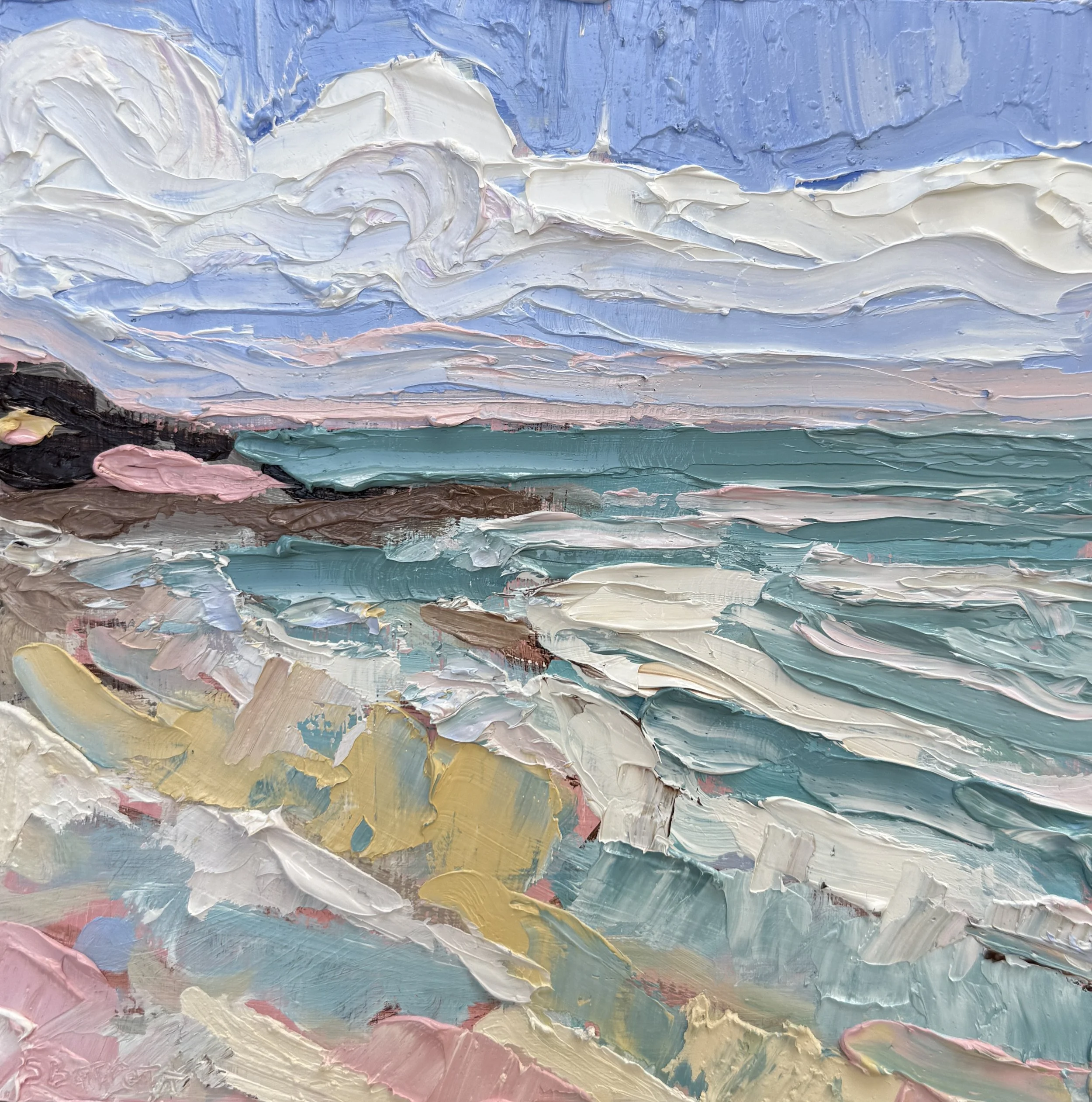 Coastal Dreams / oil on cradled board / 20 x 20cm / 2025 / Coming Soon