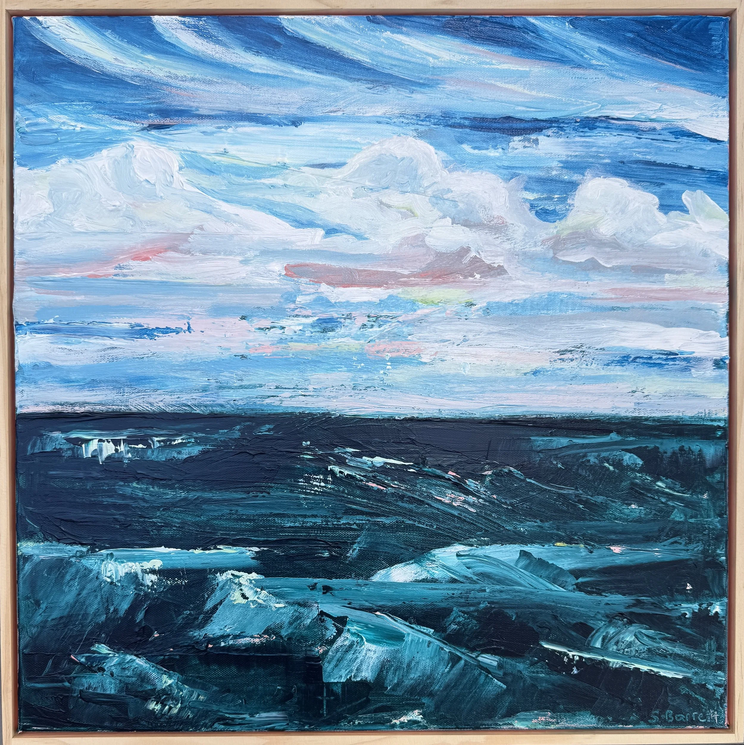 Reminiscence / Acrylic on canvas, pine frame / 
52 x 52cm / 2026 / available at www.bluethumb.com.au