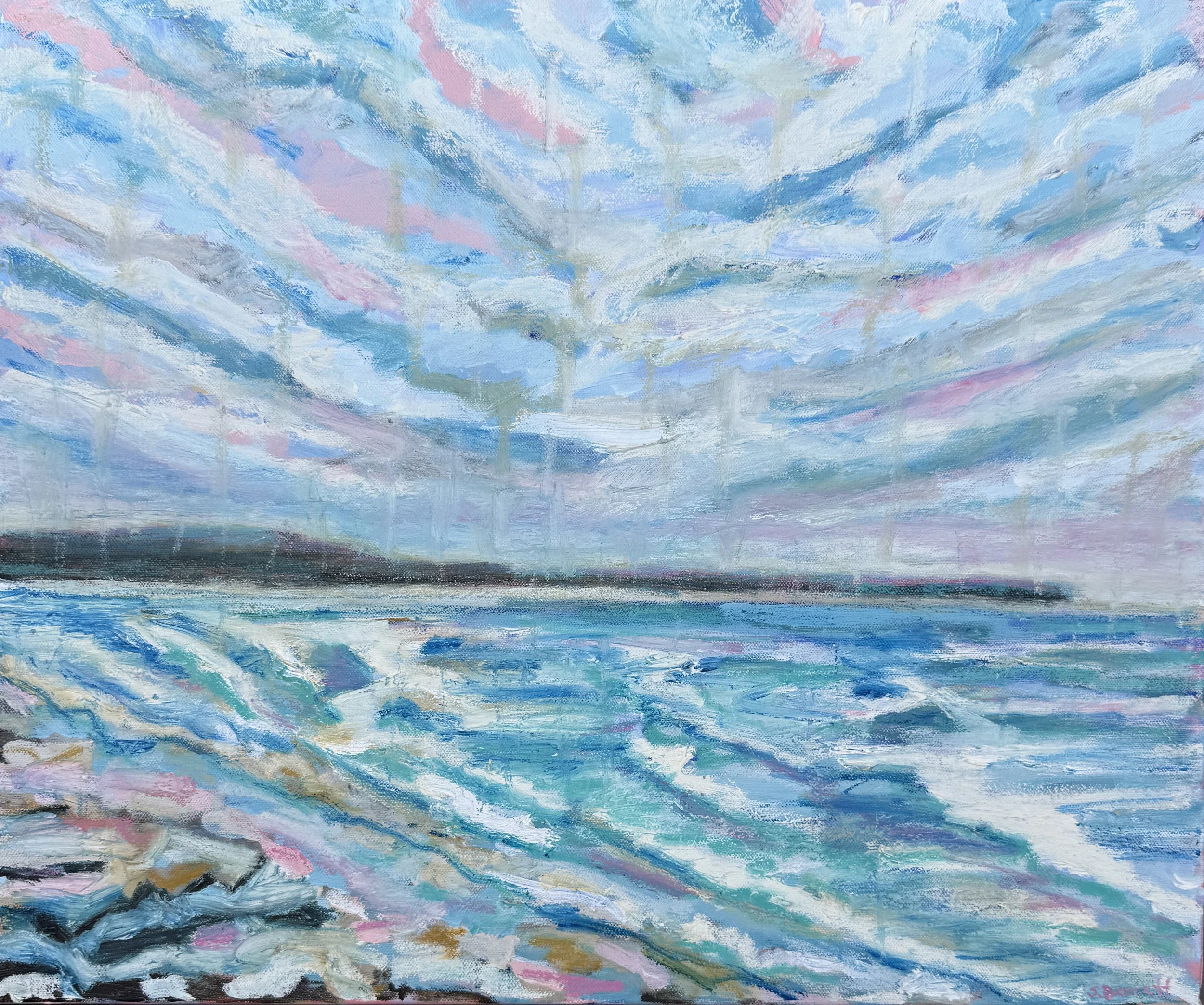Coastal Rain / Oil on canvas / 61 x 50.5cm / 2026 / Available at www.bluethumb.com.au