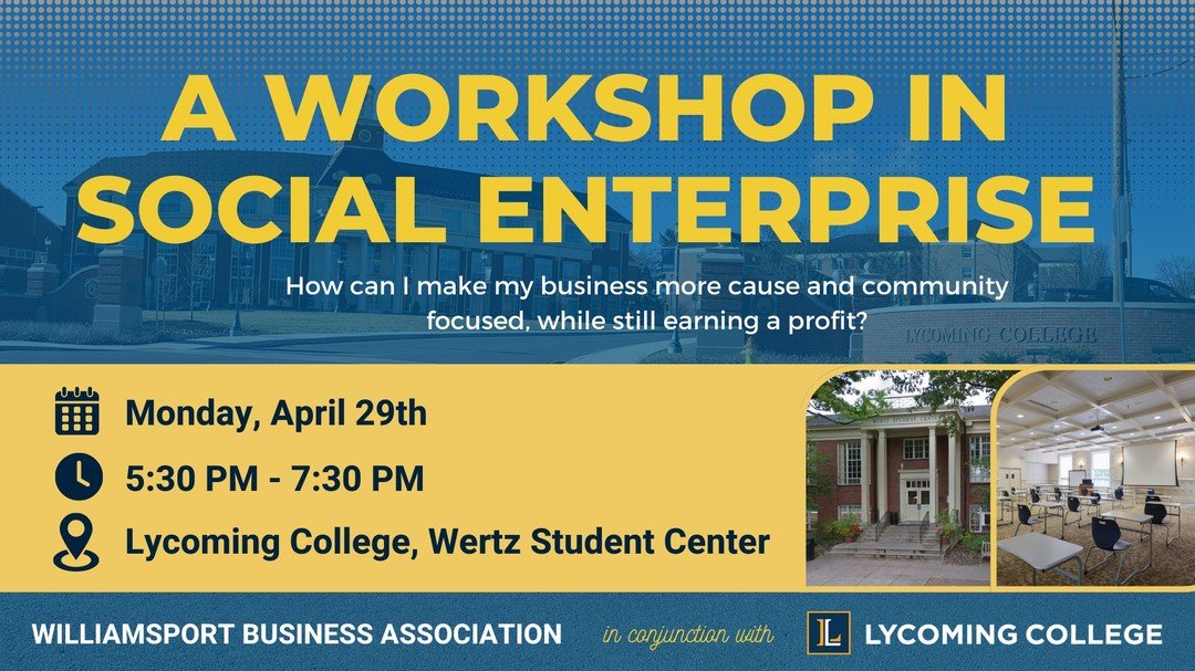 INVEST IN YOUR BUSINESS AND COMMUNITY AT THE SAME TIME! 

🤝 The Williamsport Business Association has begun a partnership with Lycoming College to help students become more engaged with the local community. They have been working hard this semester 
