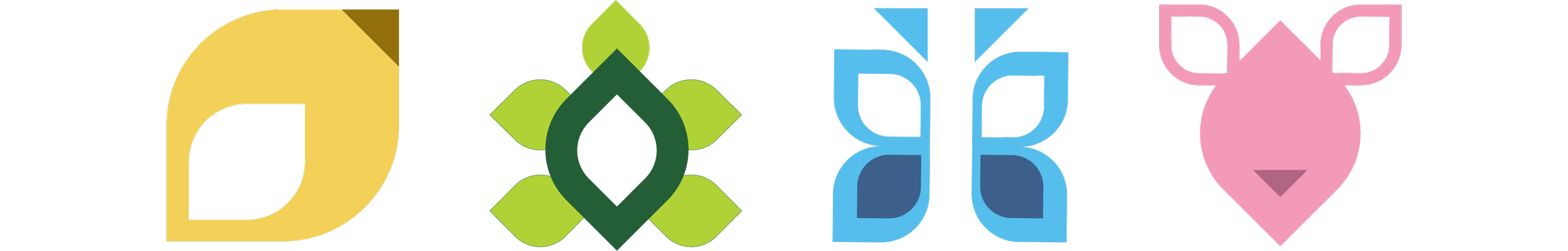 Colorful animal shapes, including a yellow bird, green turtle, a blue butterfly, and a pink deer.