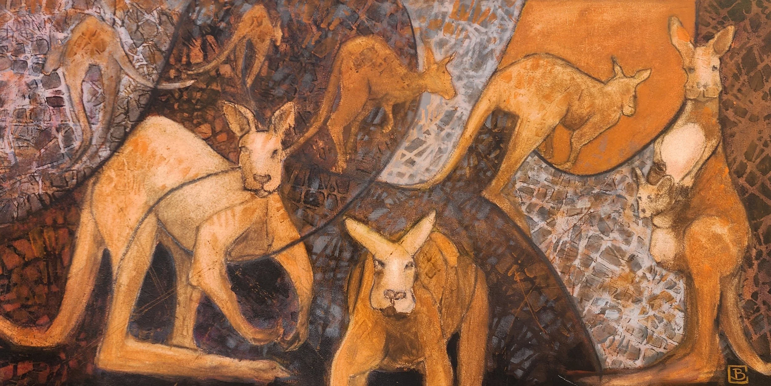The Startled Mob
Acrylic on Board - 1250 x 650mm