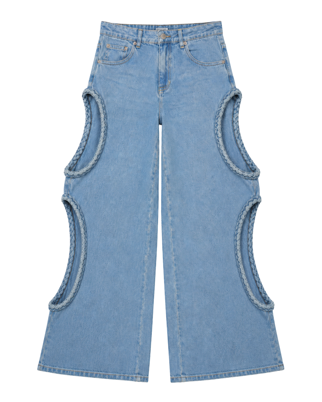 Braided Cutout Jeans