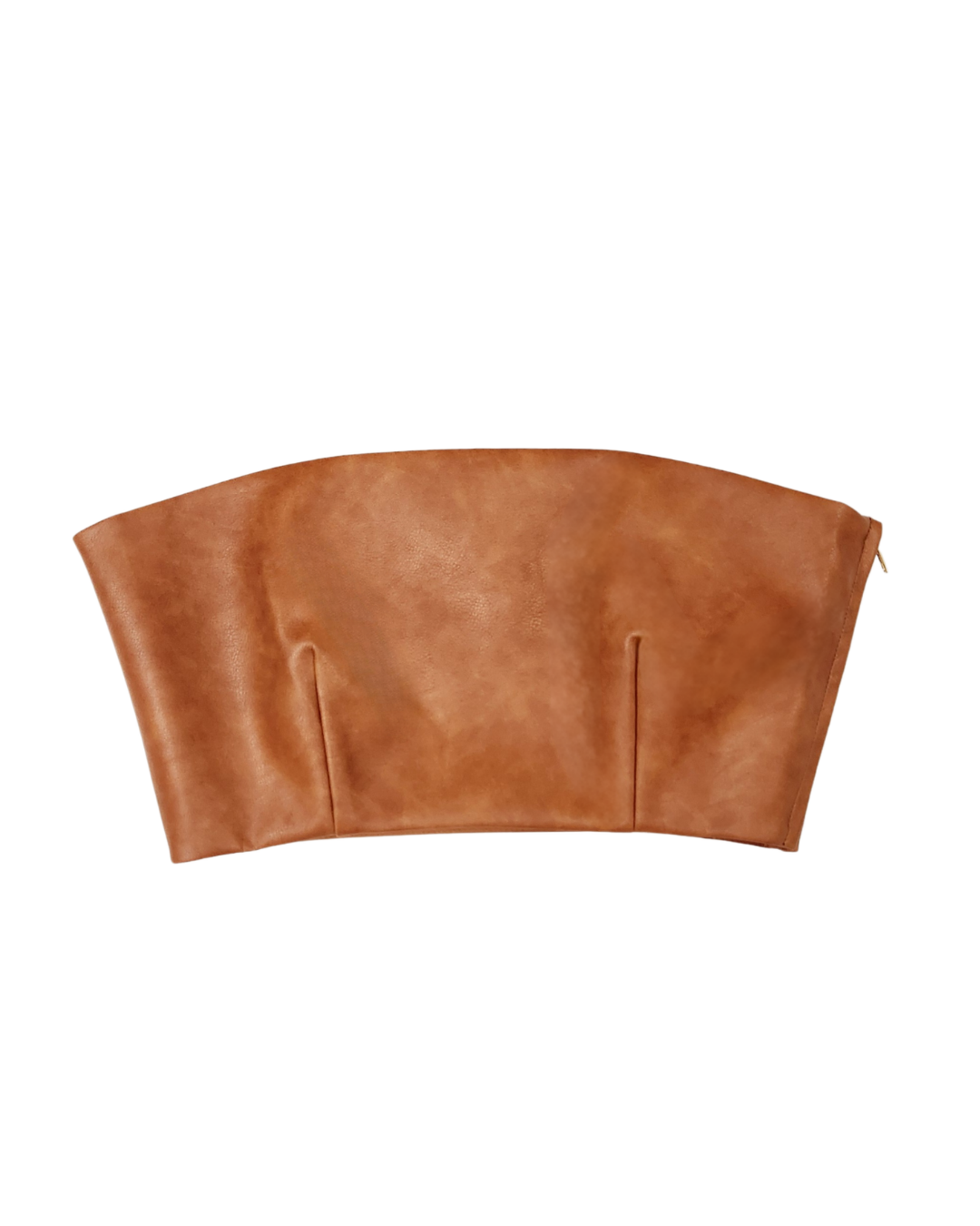 Faux Leather Bandeau Top