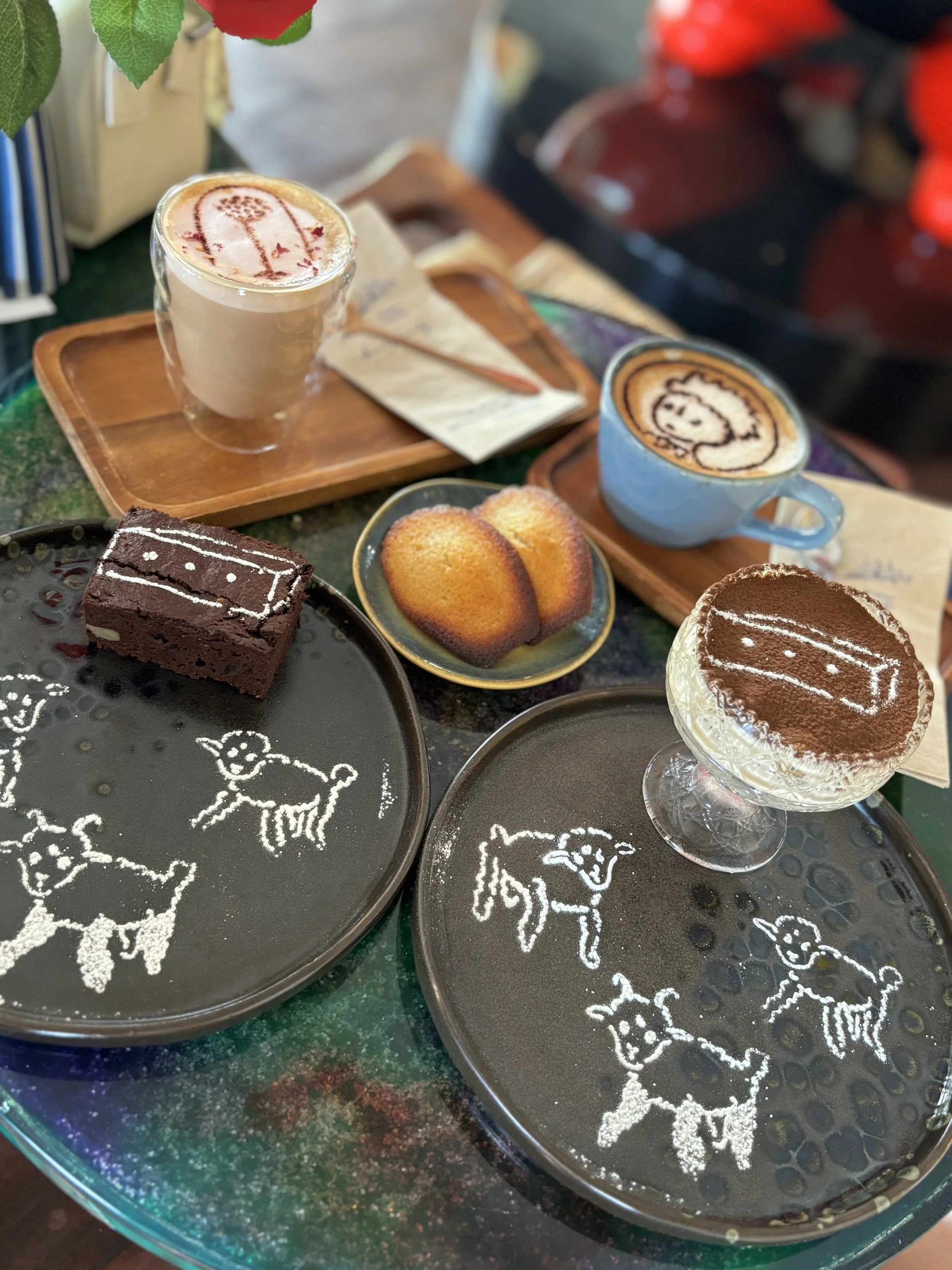 The Little Prince Cafe pastries, cake and coffee beverage in the theme of The Little Prince book by Antoine de Saint-Exupery. Cafe located at Sathorn, Bangkok.