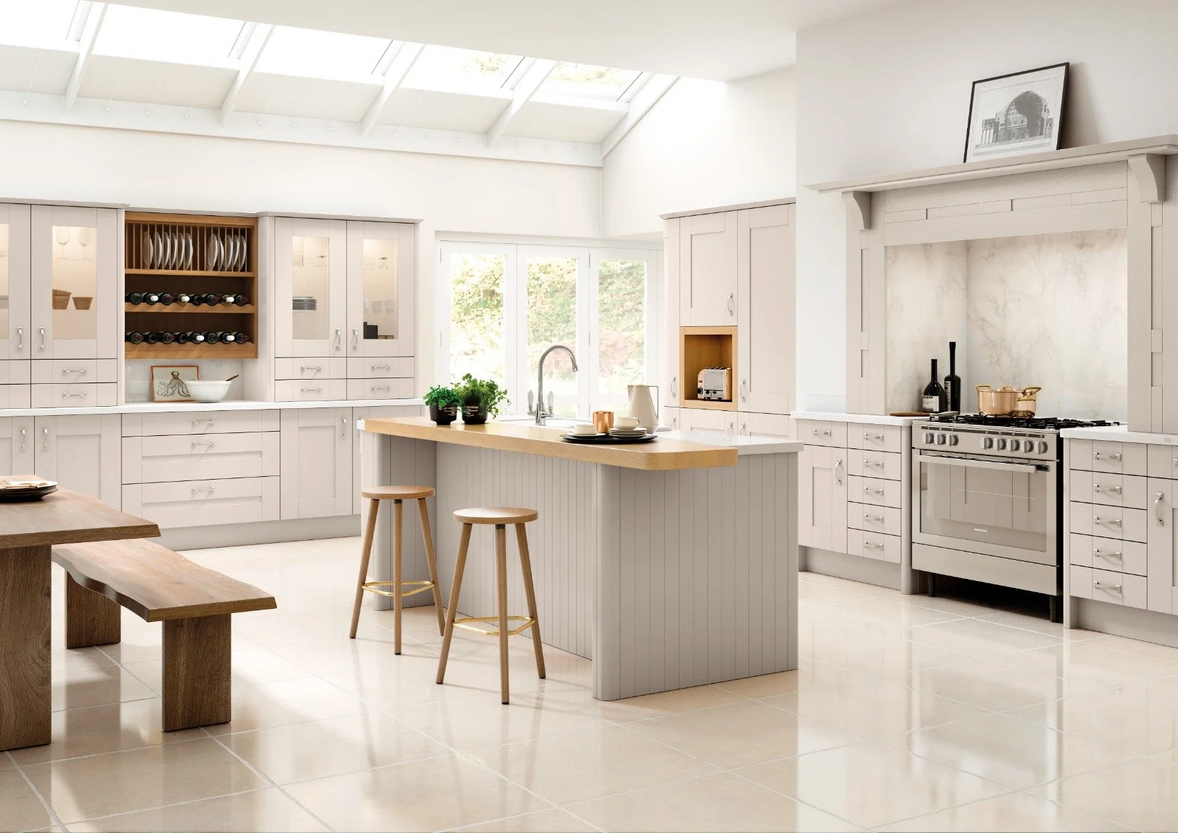 TKC Jigsaw Cartmel traditional shaker kitchen in cashmere