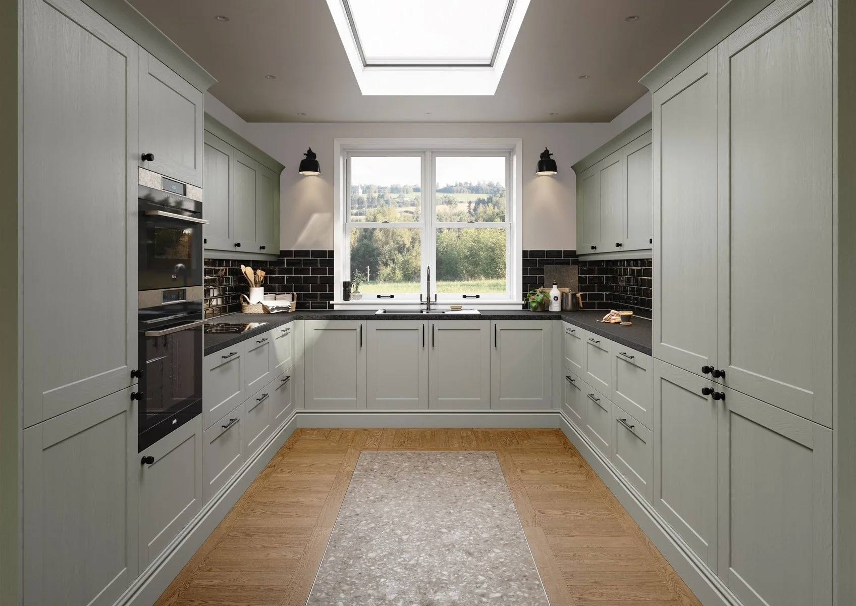 TKC Jigsaw traditional Rydal kitchen in Sage Green