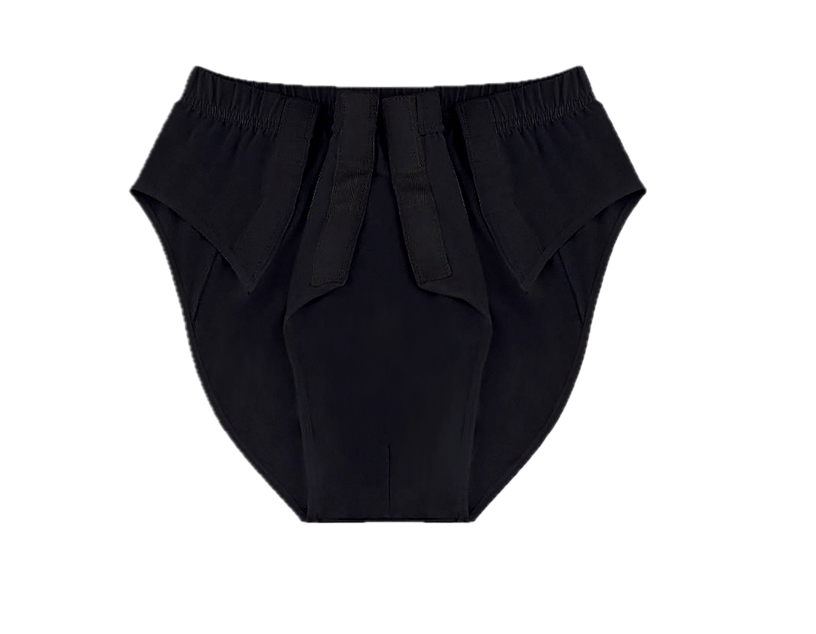 Slip velcro adapté homme coton – noir, alité post-op
