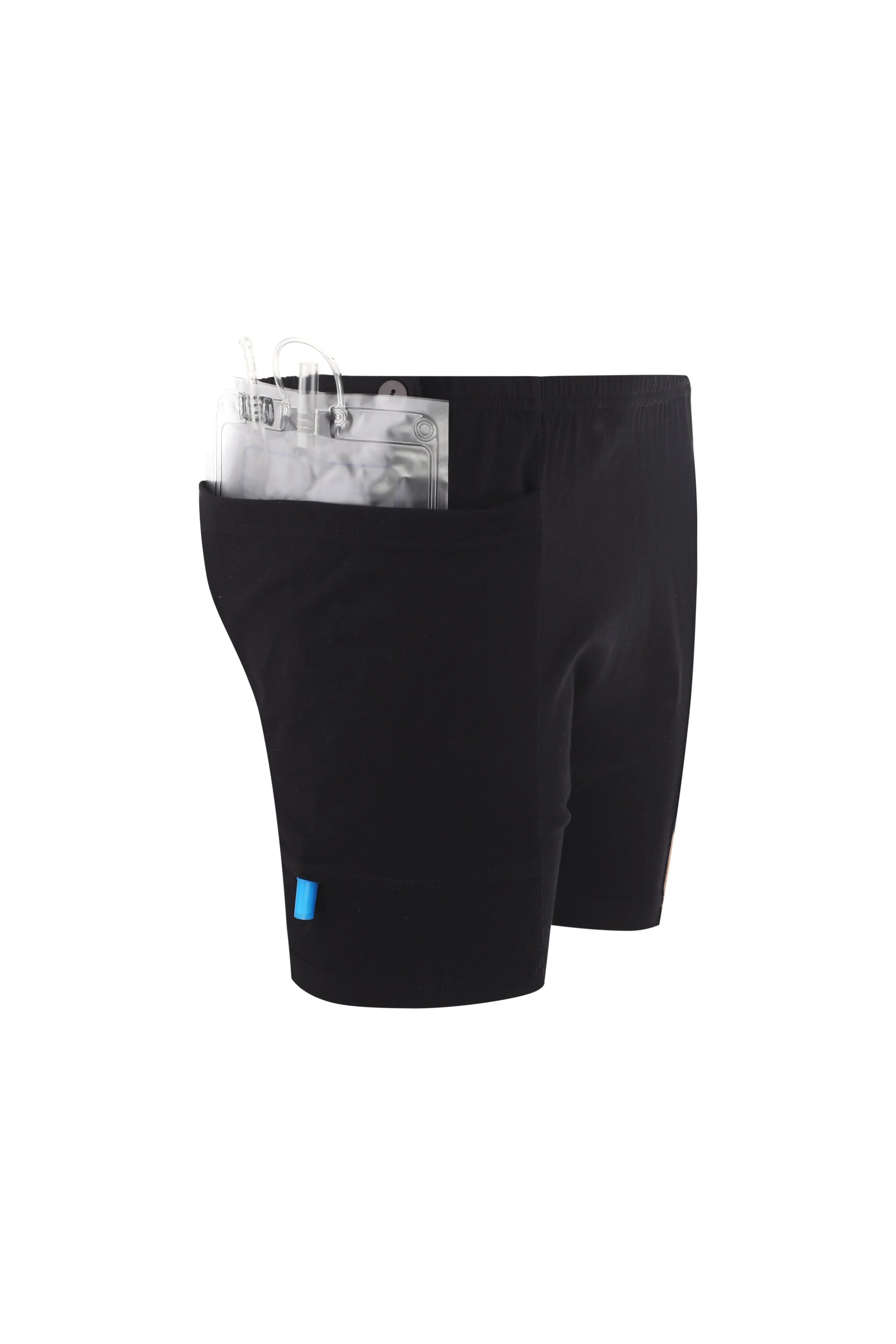 Cuissards pour le maintien des poches de néphrostomes, calorimètres)