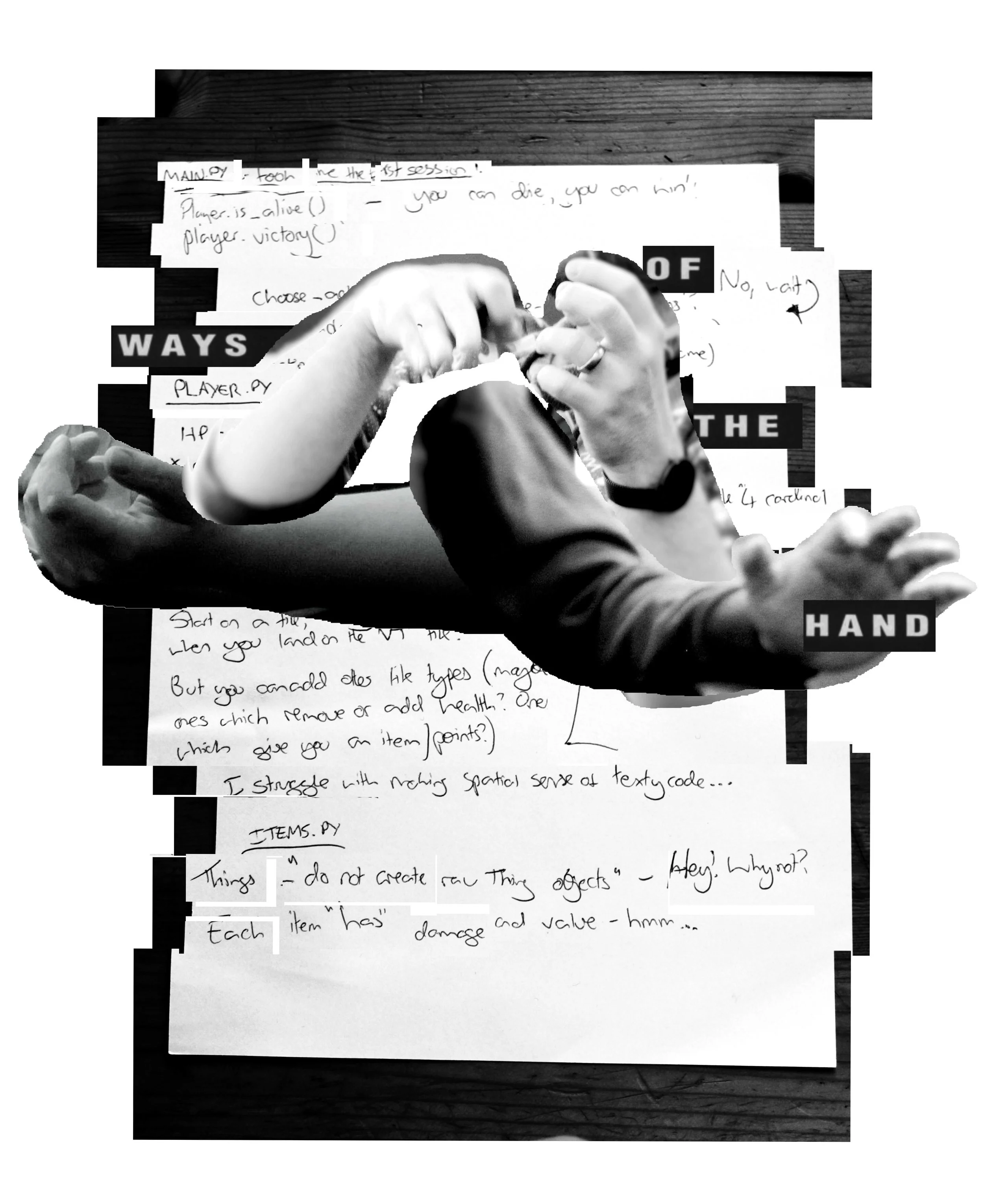 'Ways of the Hand' (Digital collage, 2023)