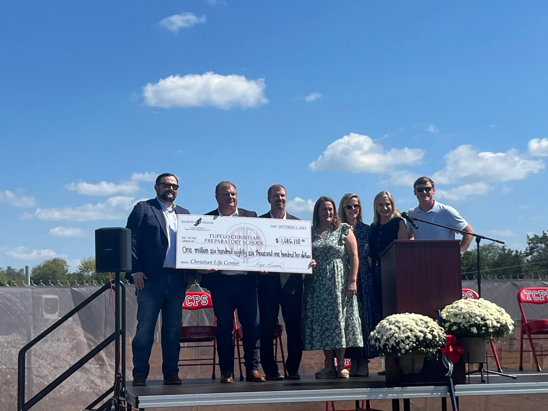 We are excited to share that our partner, Tupelo Christian Preparatory School, officially announced the launch of a capital campaign, titled Soaring Higher. The announcement came during a special groundbreaking ceremony held at the school on October 
