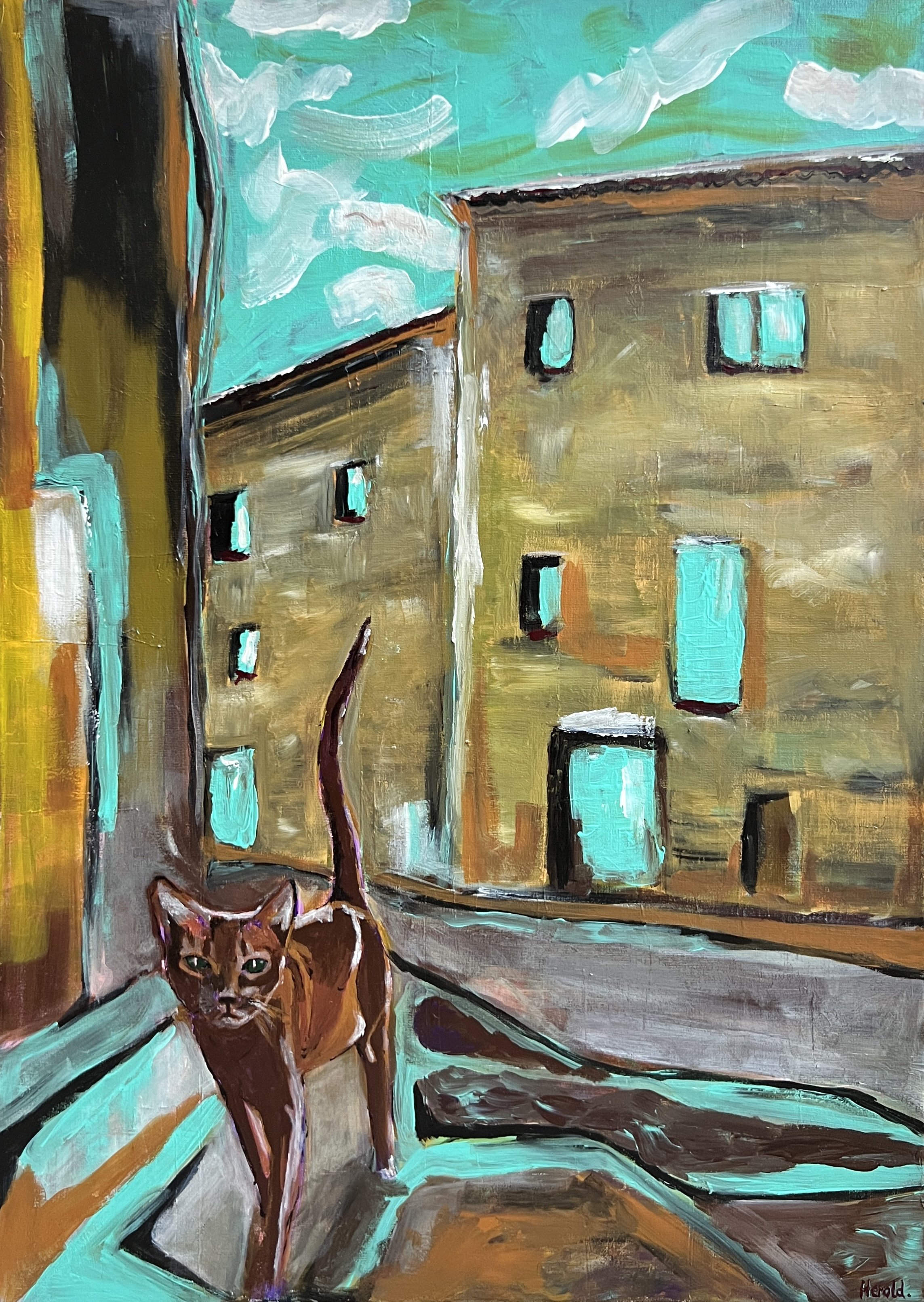 "Heimkehr nach Boulbon" Acryl auf Leinwand / 50cm x 65cm / Januar 2026