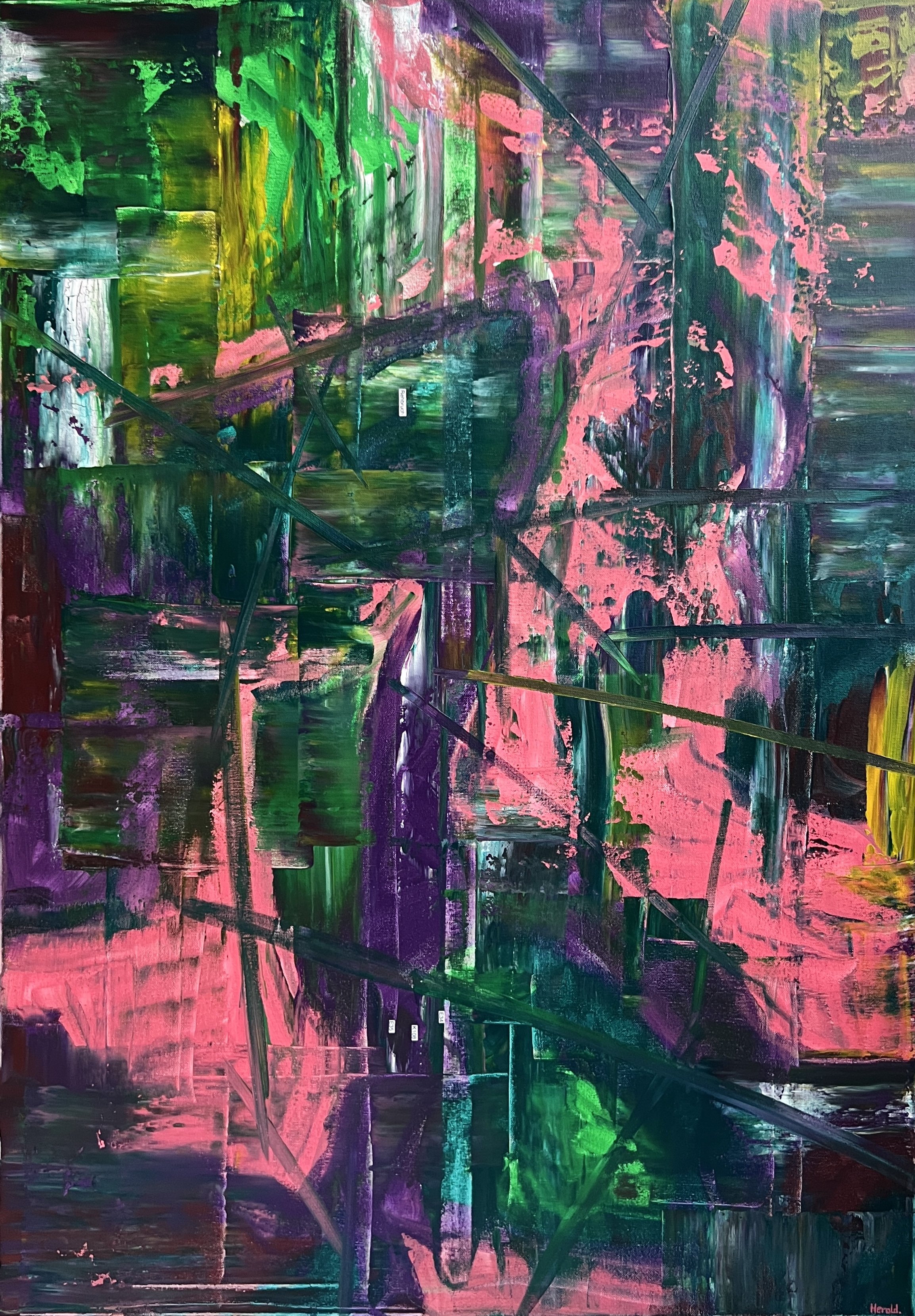 "Rehbruch" Acryl auf Leinwand / Mixed Media / 70cm x 100cm / Dezember 2025