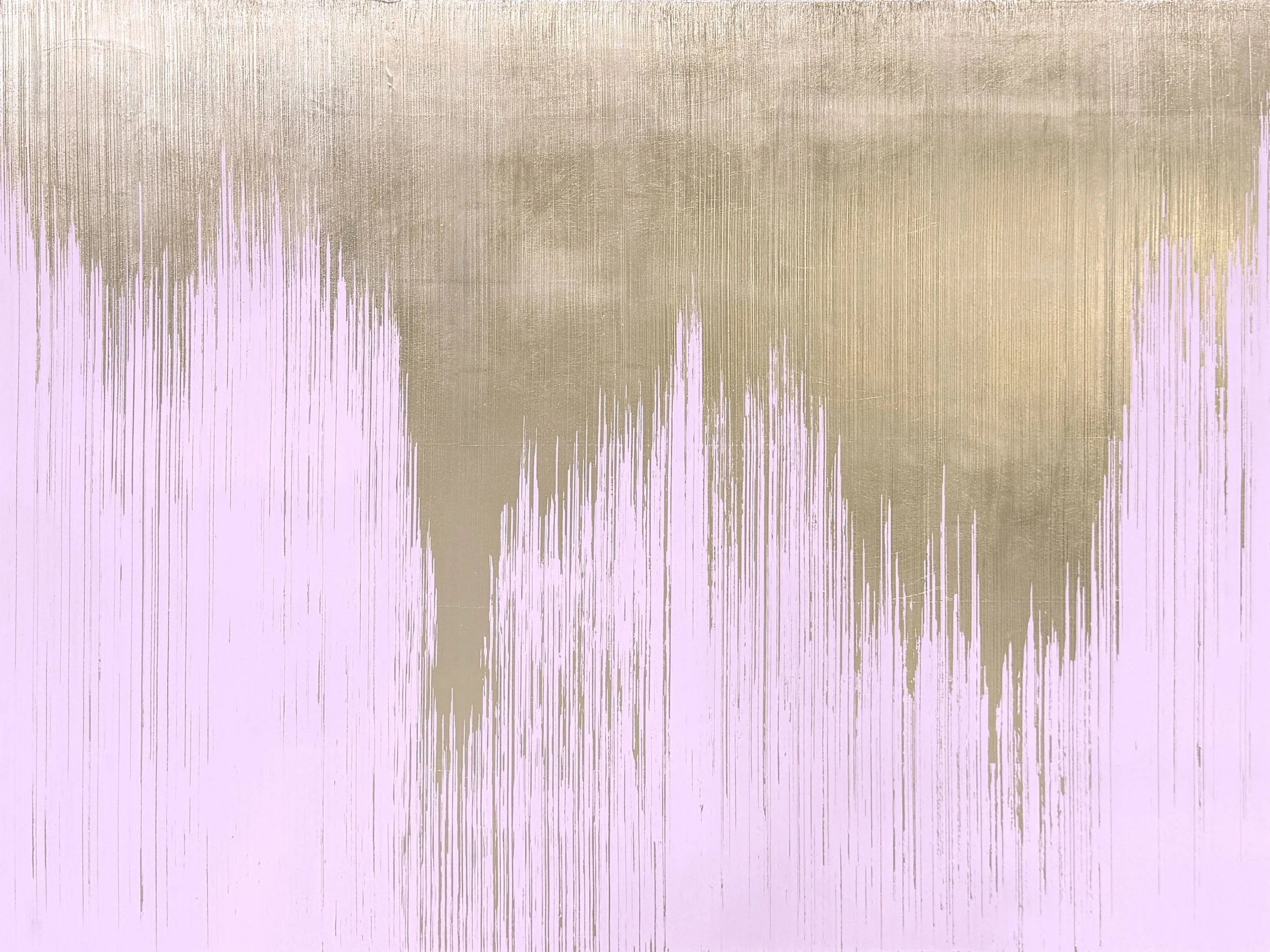 FALLING 004 36"x48" gesso and gold leaf on birch panel