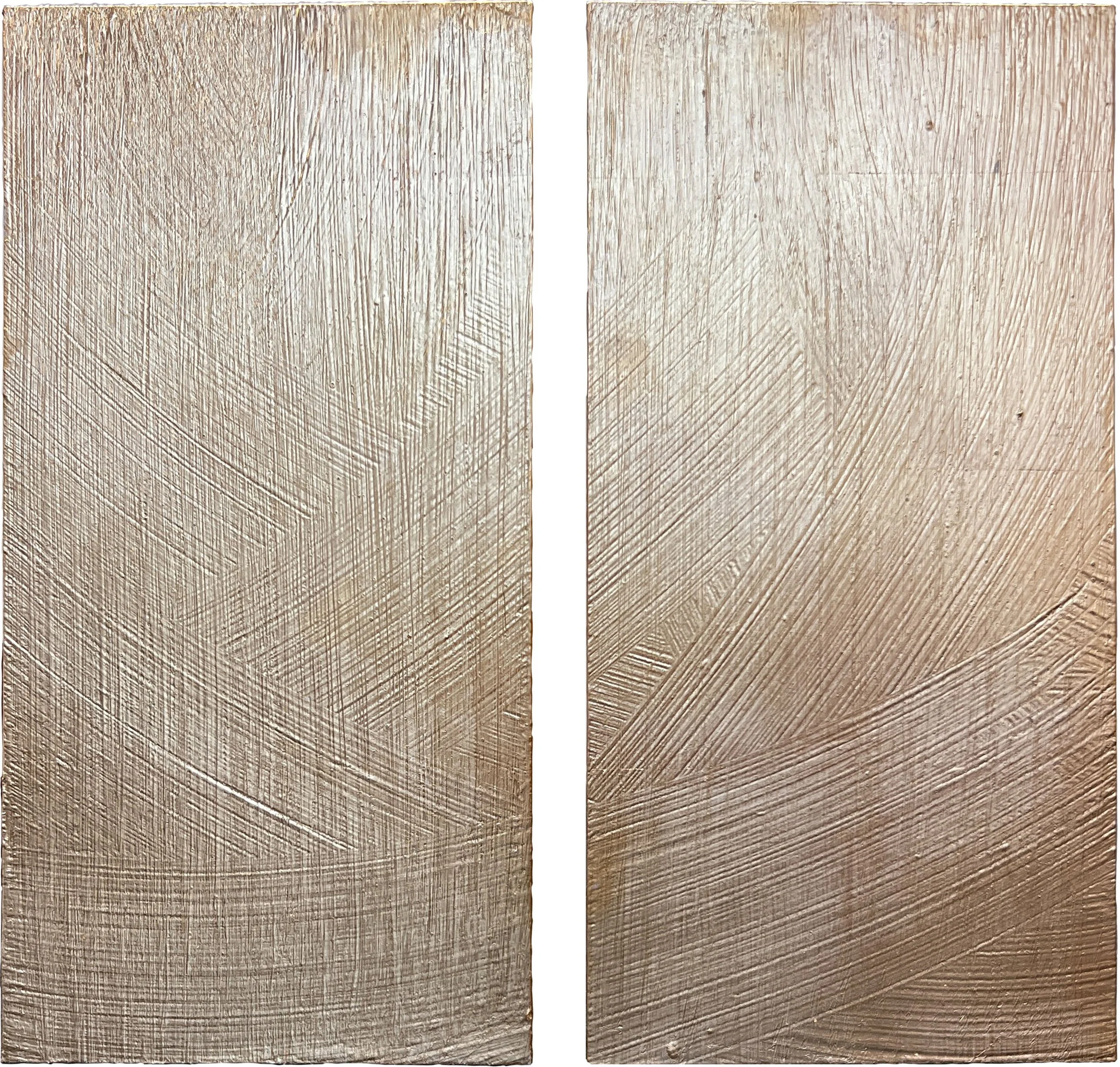 PORTAL 002 12" x 13" gesso and 23k red gold on birch panel