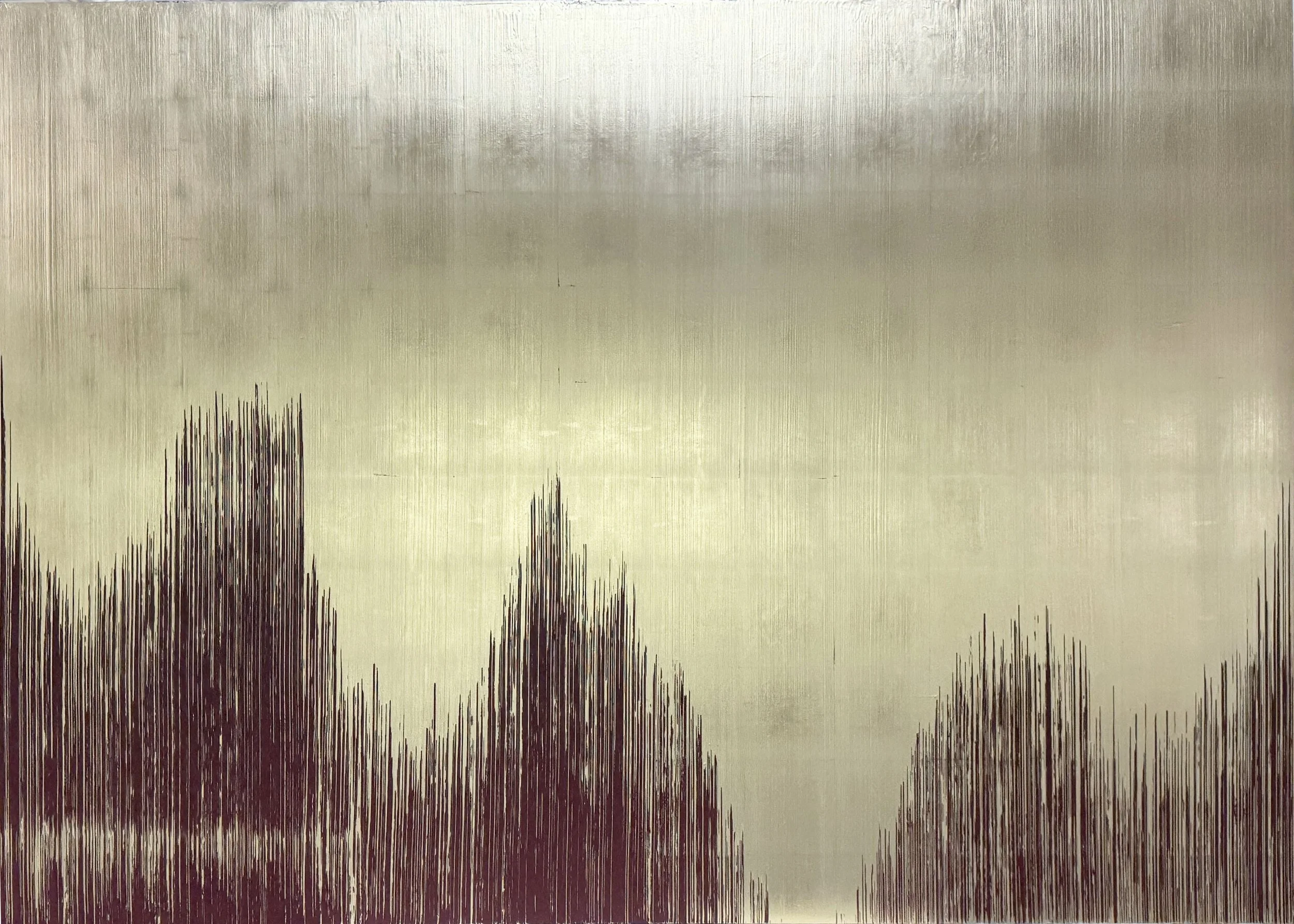 FALLING 002 60"x84" gesso and gold leaf on birch panel