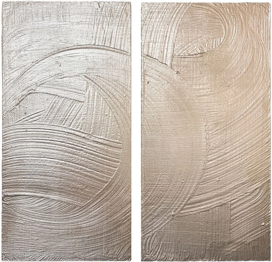 PORTAL 001 12" x 13" gesso and 23k moon gold on birch panel