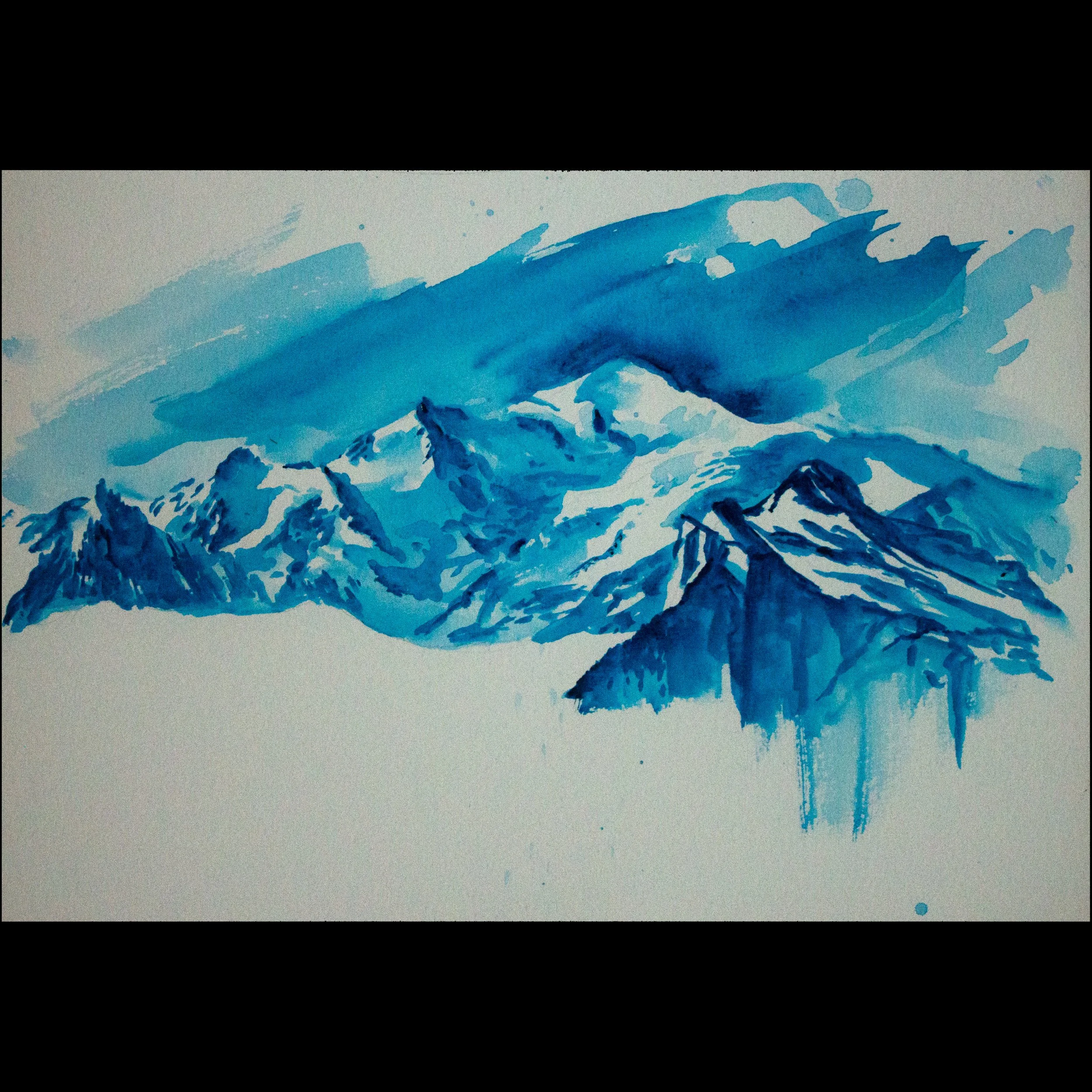 Aquarelle Mont Blanc