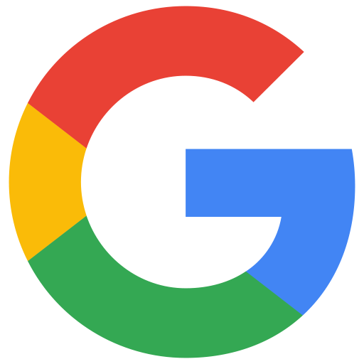 Google logo with blue, red, yellow, and green colors.