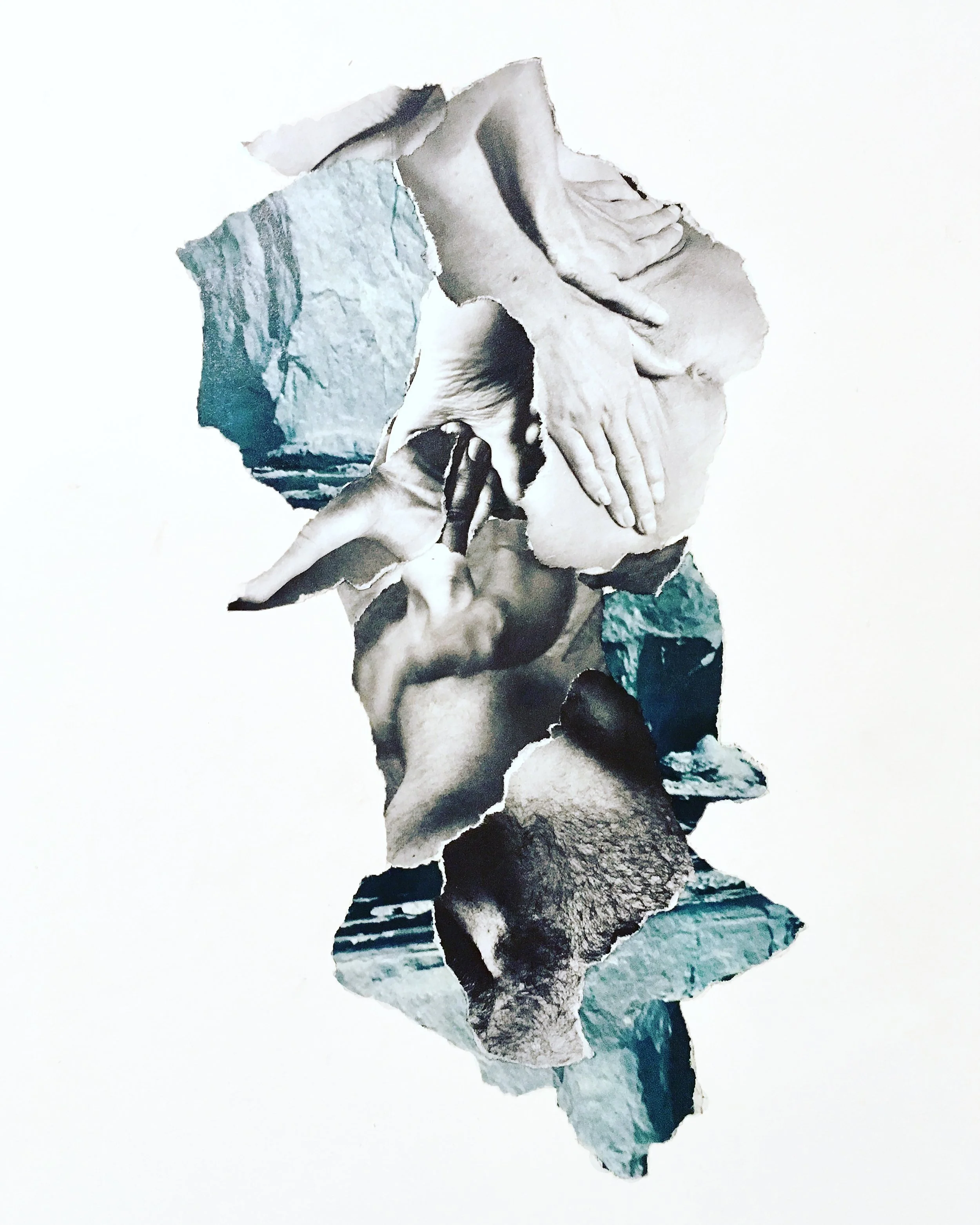 figure, collage, 2019