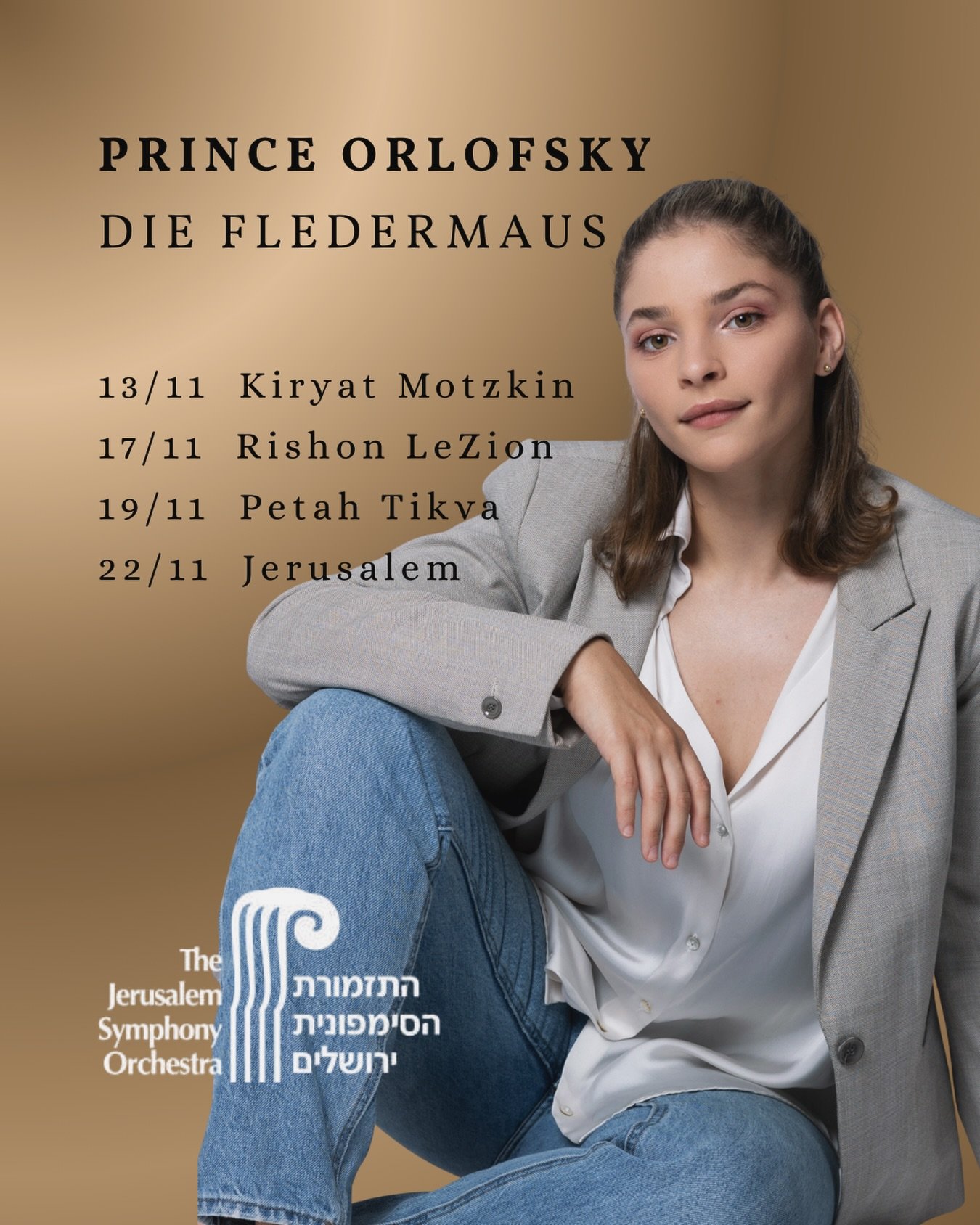 Happy opening night of Die Fledermaus! 🦇🥂 So excited for my first Prince Orlofsky in my home country  with such a kind and loving cast, together with the wonderful @jerusalem.symphony ❤️🎶

Hope to see you at one of our shows: 📍 13.11 &mdash; Kiry