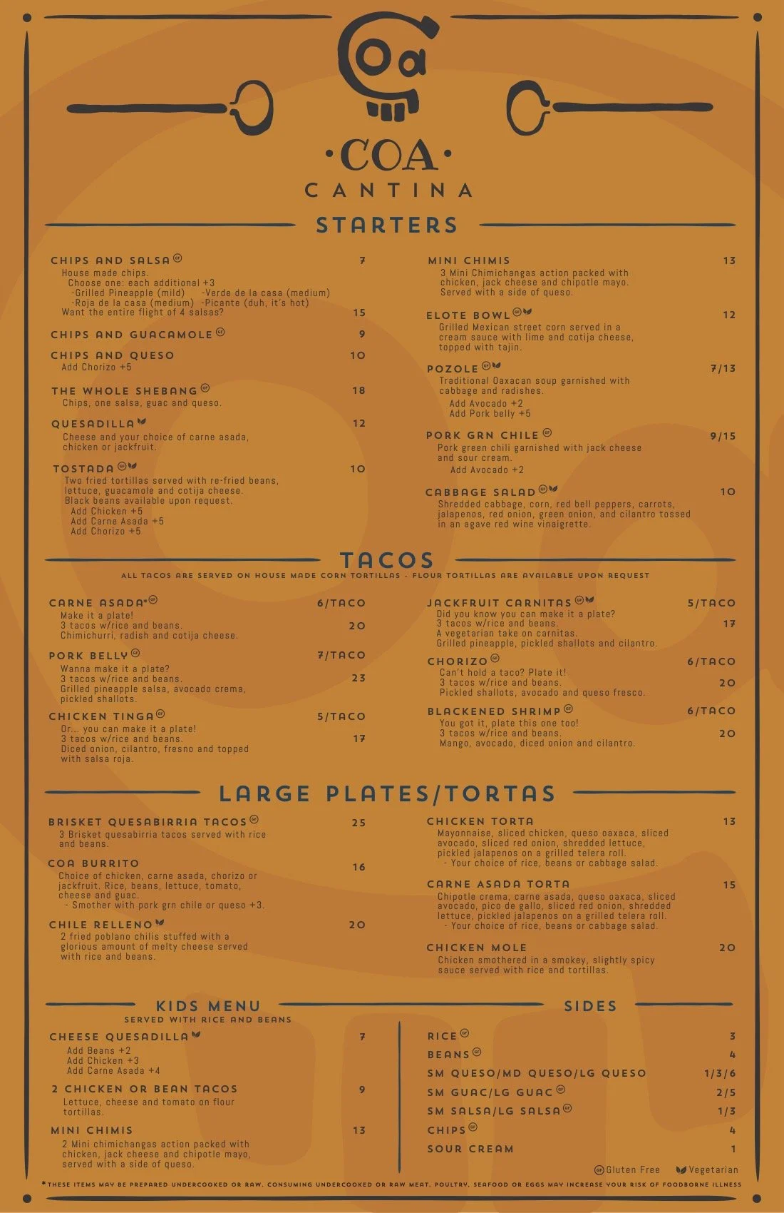 Menu 1 — Coa Cantina Breck