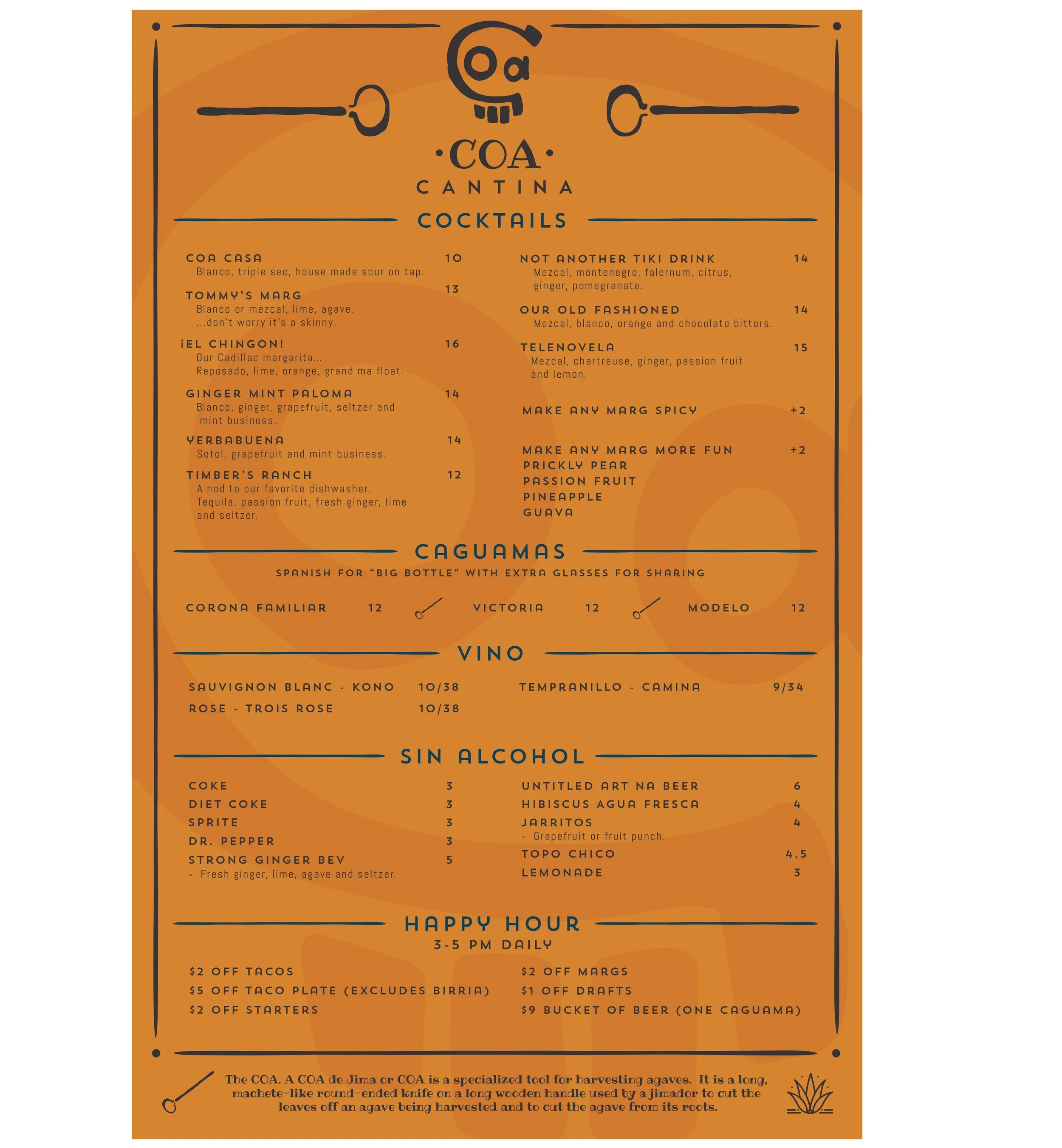 Menu 1 — Coa Cantina Breck