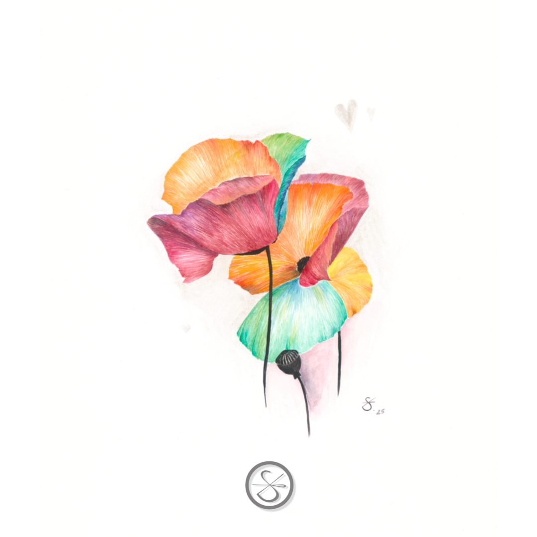 bunter Mohn