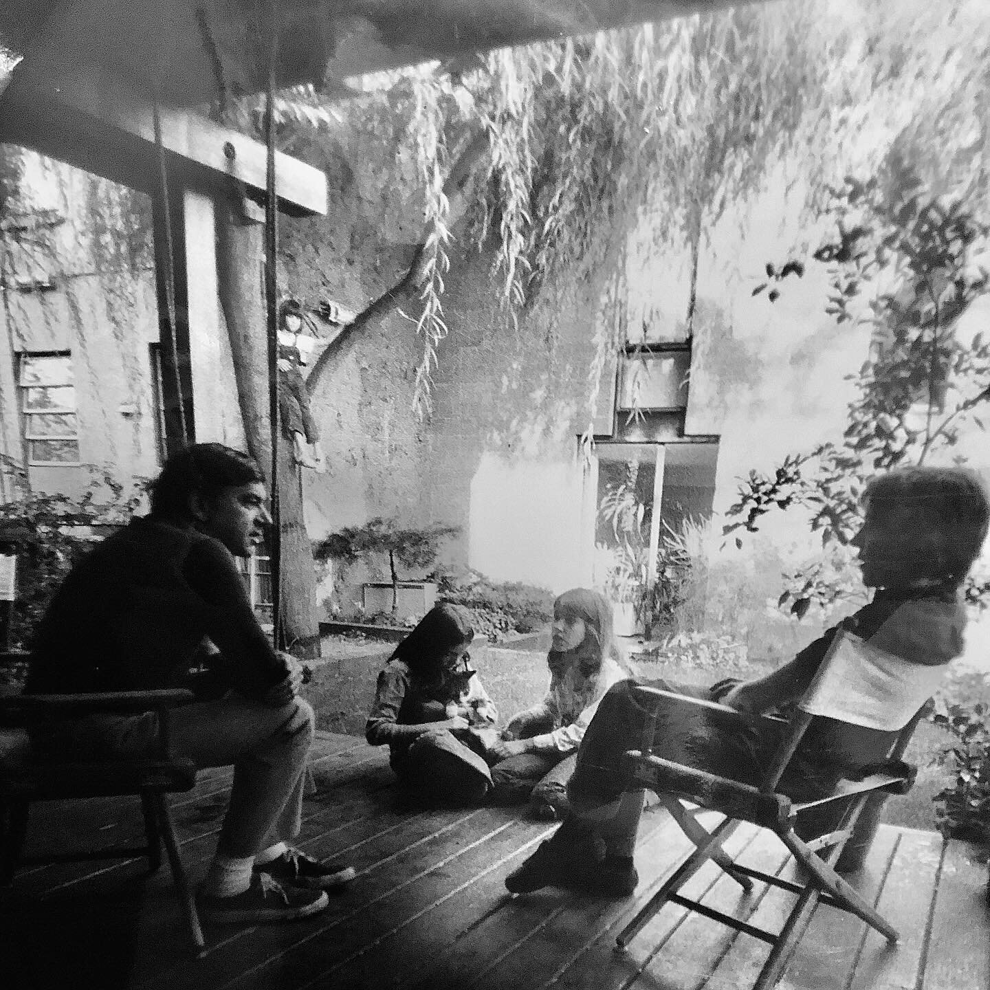 In the back yard of the house my parents built on the corner of  willow place and state in BK in 1970 - my bro  in the tree and me and my sister on the deck. ( i think this pic was taken for HG magazine story on the house ) I recently say that Willow
