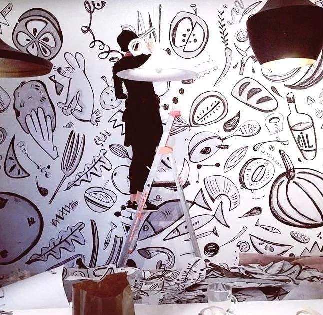 Katie Merz, Wheat Paste Wall, Brooklyn, 2018