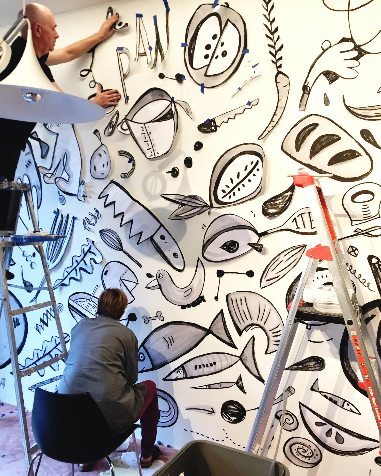 Katie Merz, Wheat Paste Wall, Brooklyn, 2018