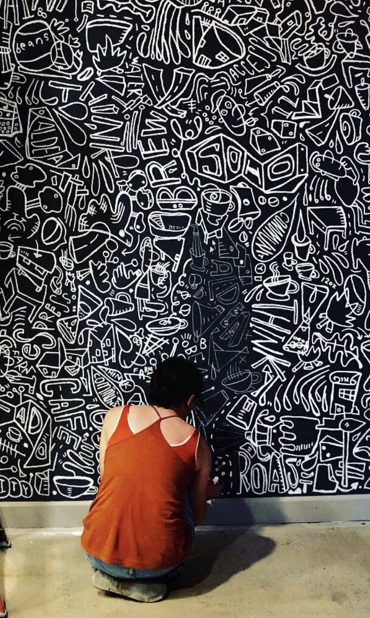 Artist Katie Merz, Think Coffee, New York, NY