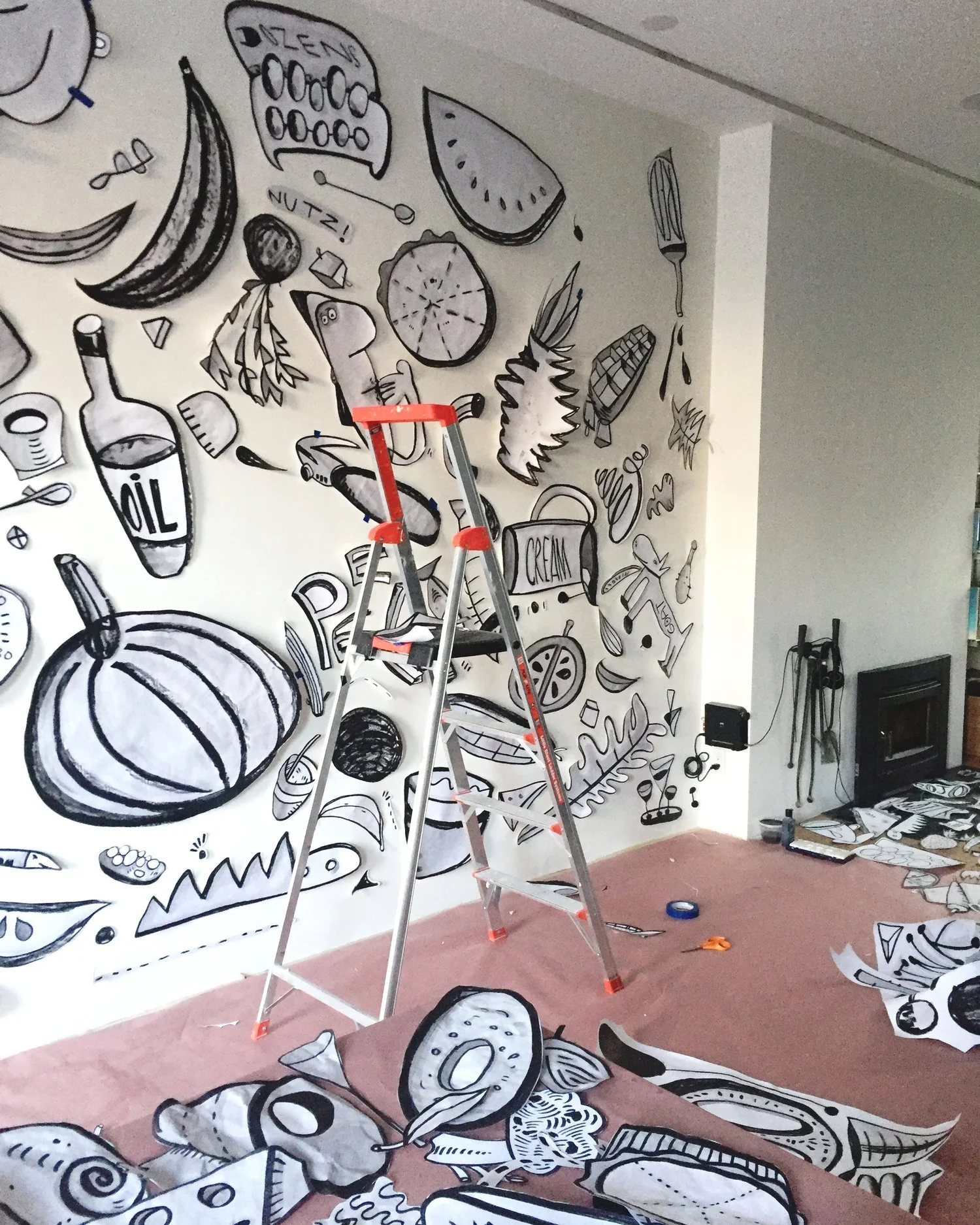 Katie Merz, Wheat Paste Wall, Brooklyn, 2018