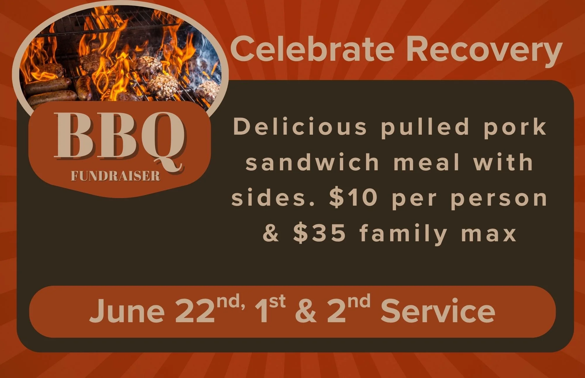 Celebrate Recovery BBQ Fundraiser