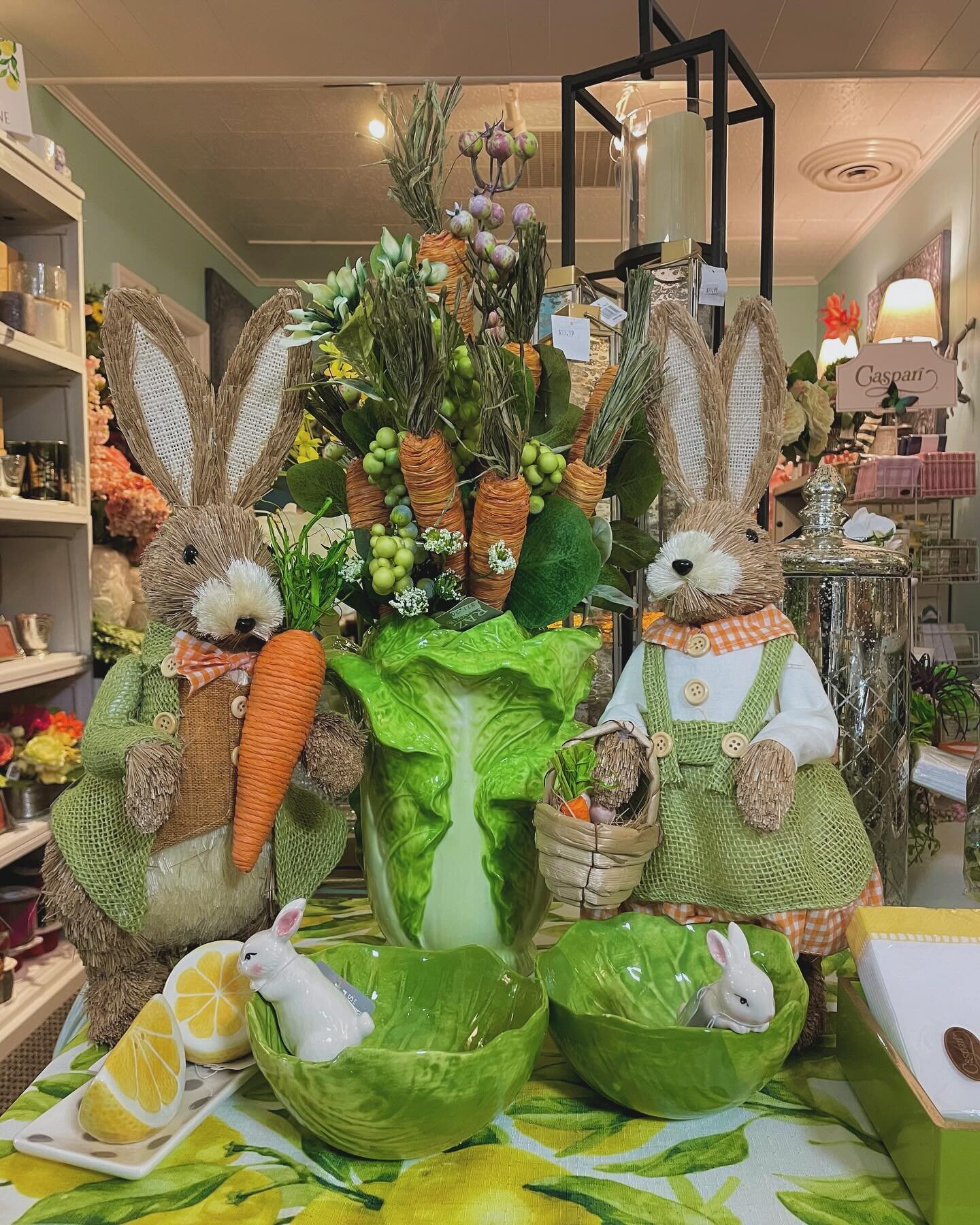 Carrots are orange, cabbage is green, hop on down to the Queen&rsquo;s Court this spring🐰💚
#thequeenscourtclayton

&bull;
&bull;
&bull;
&bull;

#spring#spring2024#bunny#easter#easterbunny#bunnydecor#cottagecore#cute#home#homedecor#fy#foryou#explore