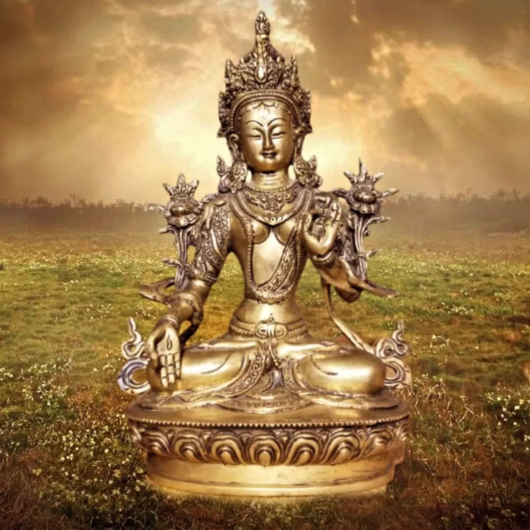 Tara is a powerful feminine force. In the Himalayan region, her status is that of a supreme goddess or female buddha than a bodhisattva. She's known as the Wisdom Goddess, the Embodiment of Perfected Wisdom, the Goddess of Universal Compassion, and M