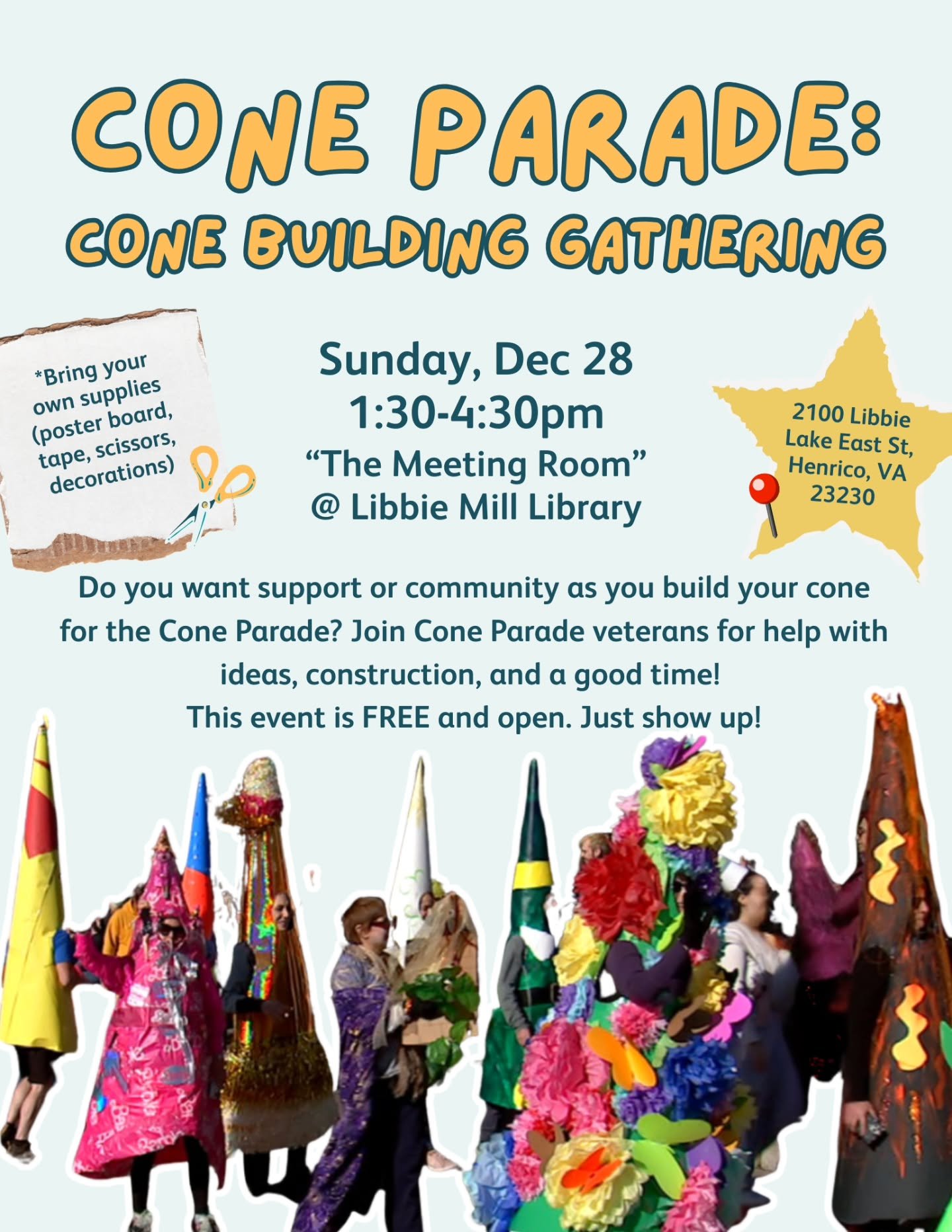 Let&rsquo;s get ready for the Cone Parade together! Join a lively community as you cone-struct your cone. Get expert tips from veteran cones and have lots of fun! Meet at the Library at 1:30 pm and bring your own supplies.
.
.
.
.
.
#coneparade #aqua