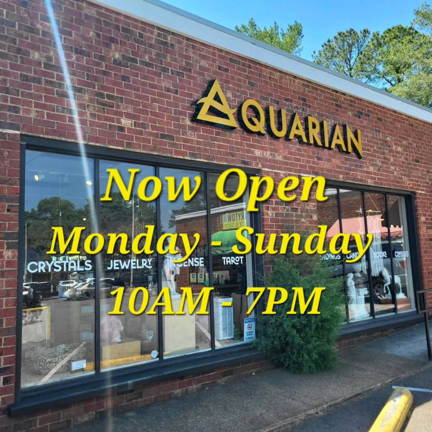 ✨️Our store hours have increased!✨️

Every day we will open our door earlier to accommodate those morning shoppers! 🫶

#aquarianbookshop #theaquarian #rva  #rvacrystalshop #announcement